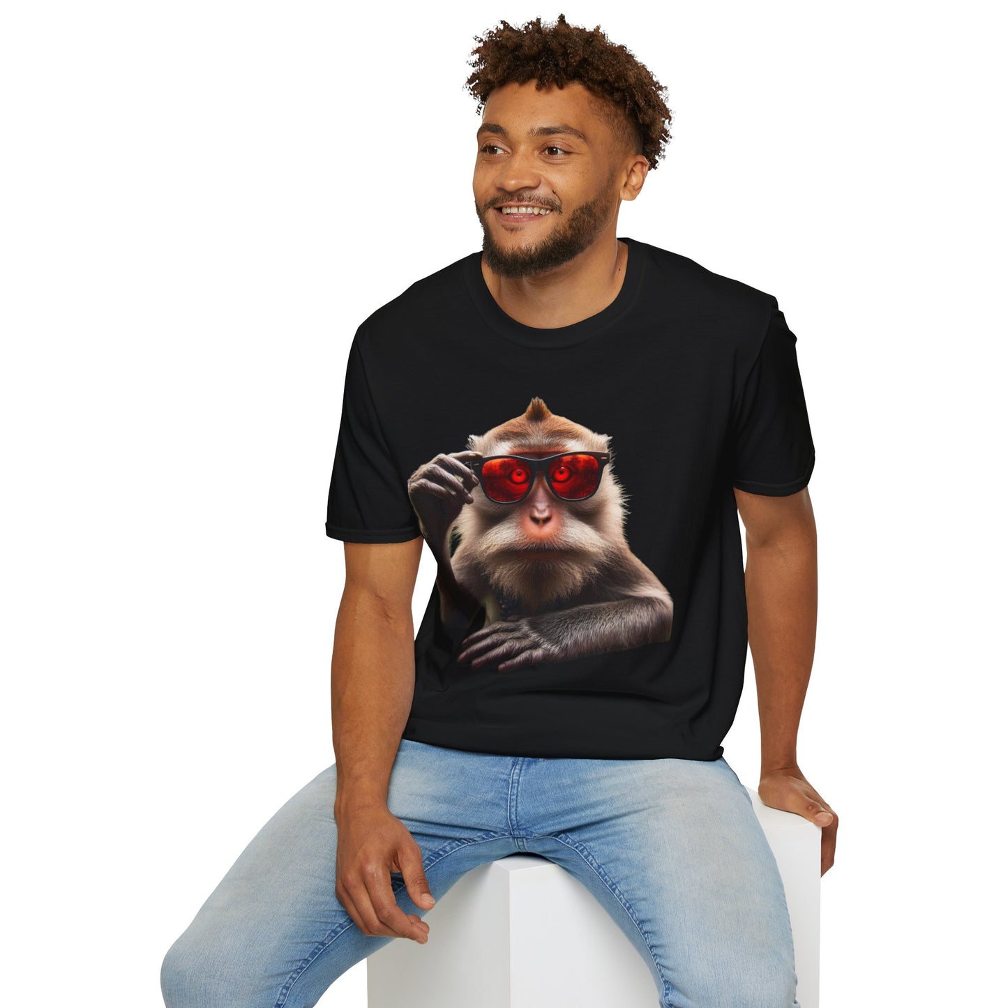 T-shirt singe lunette yeux rouge