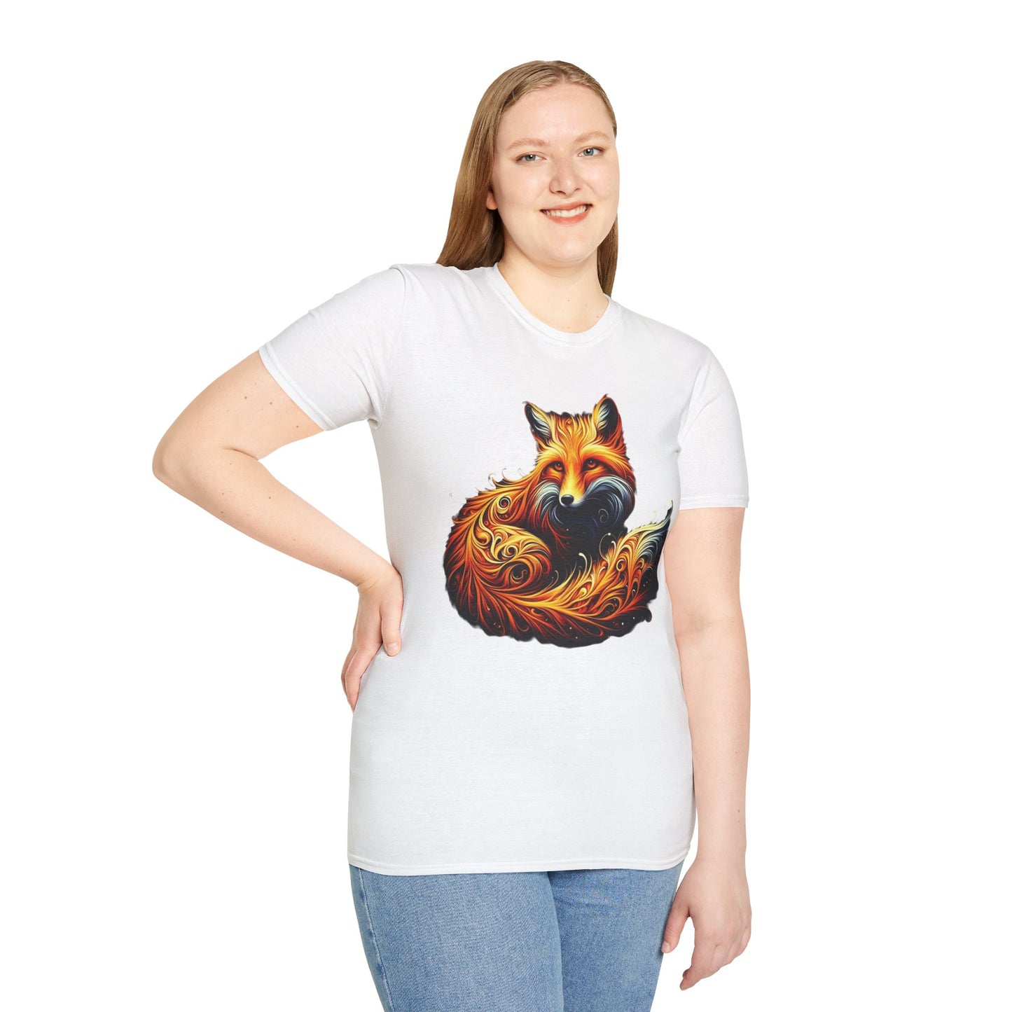 t-shirt renard en boule
