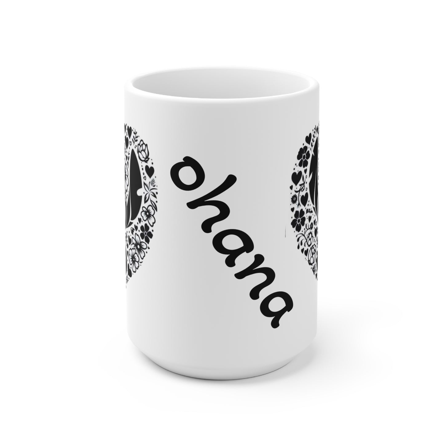 Ohana Floral Ceramic Mug - Perfect Gift for Family & Friends