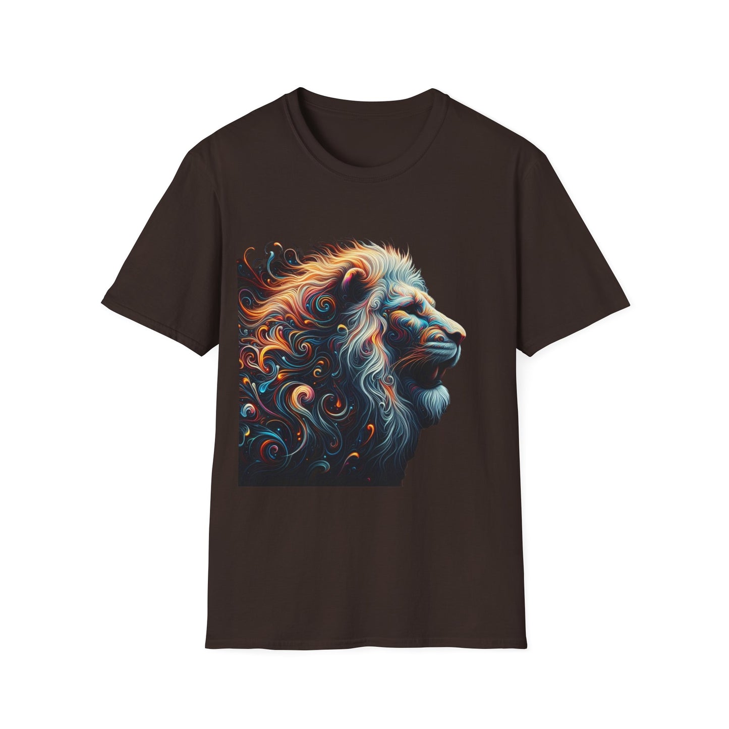 t-shirt lion artistique