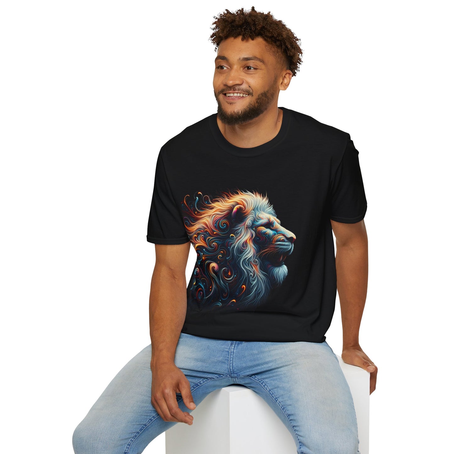 t-shirt lion artistique