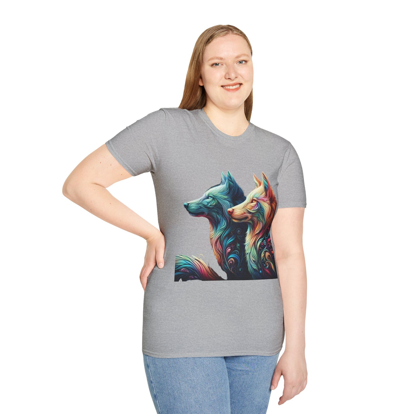 t-shirt loup couple
