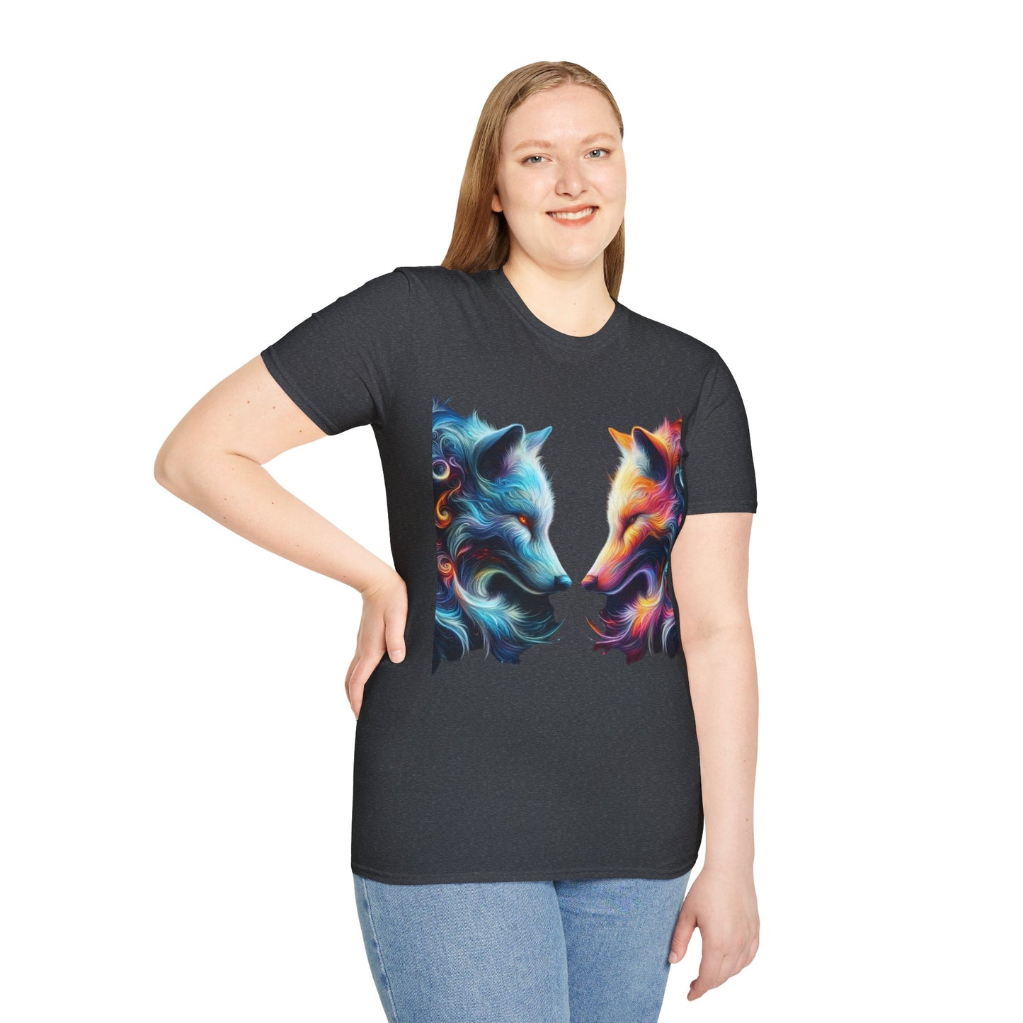 t-shirt loup tête à tête