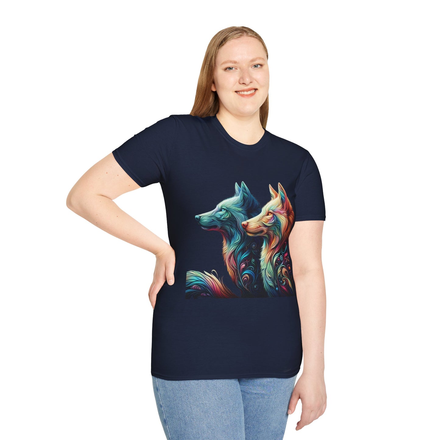 t-shirt loup couple