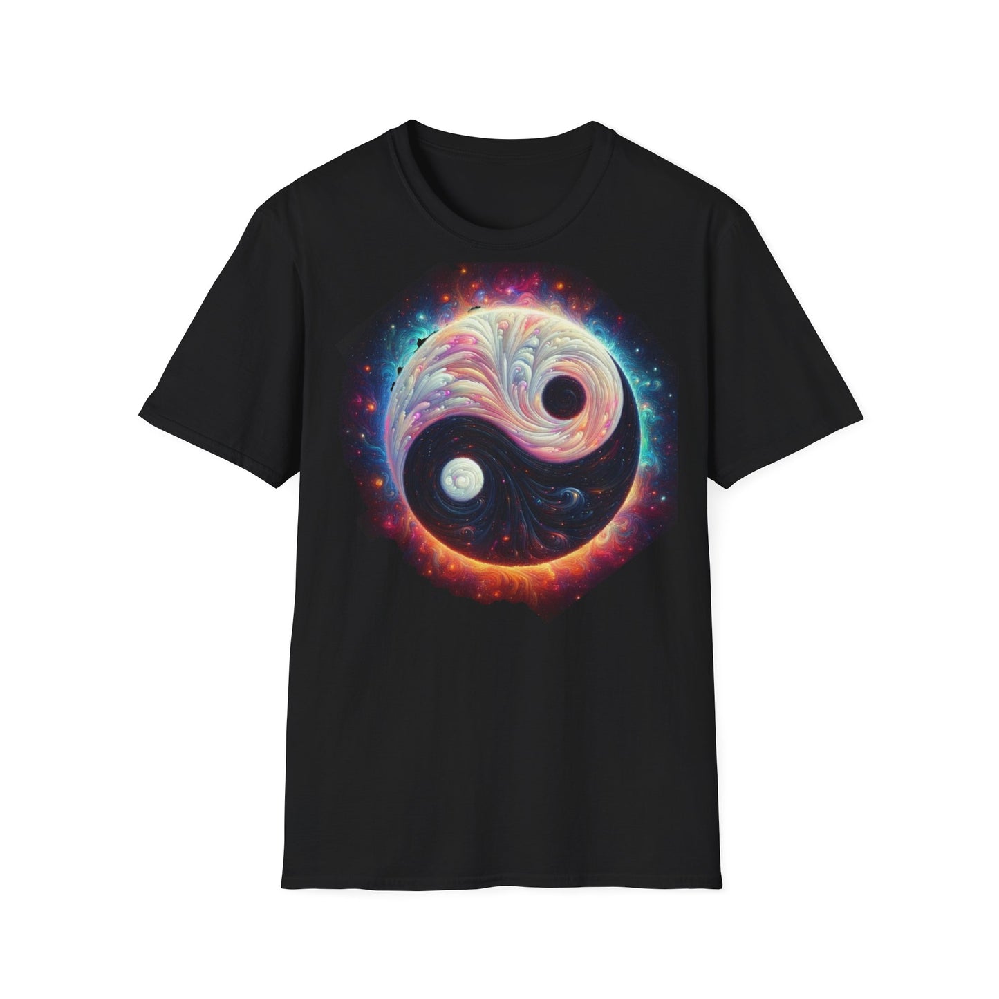 t-shirt yin yang galaxie