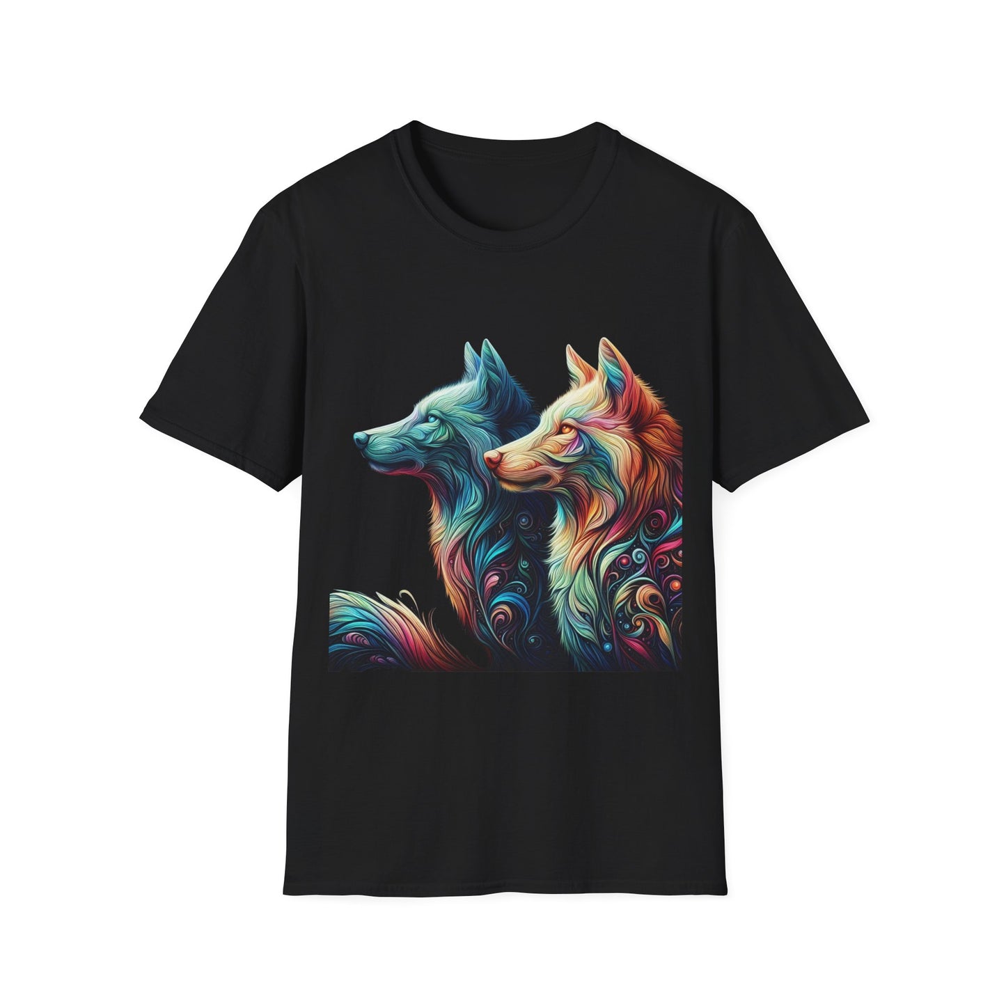 t-shirt loup couple