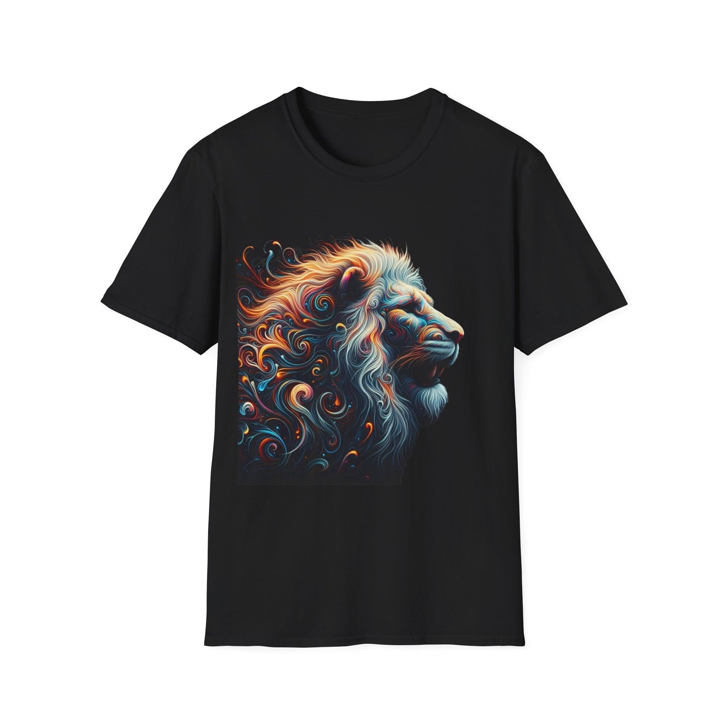 t-shirt lion artistique