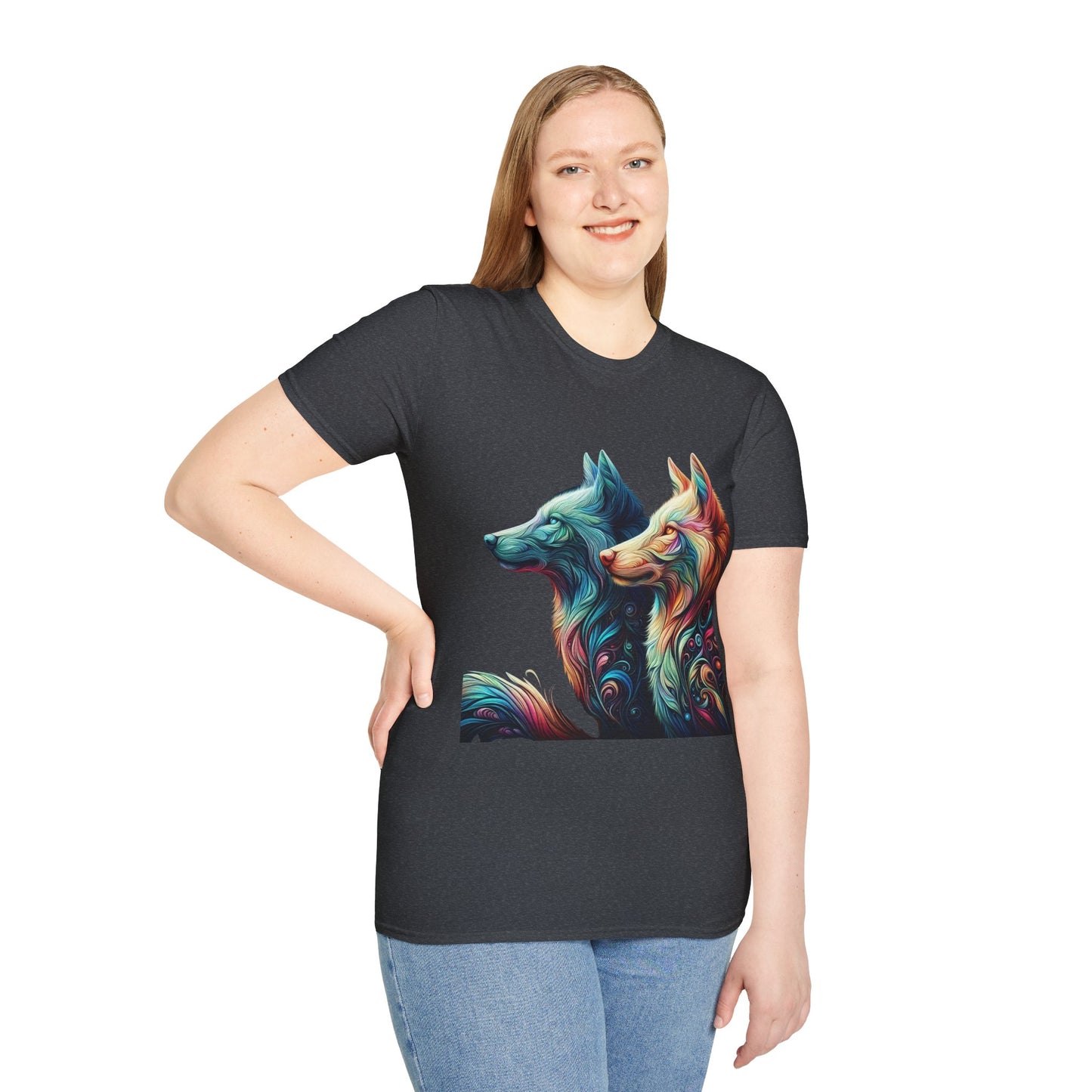 t-shirt loup couple