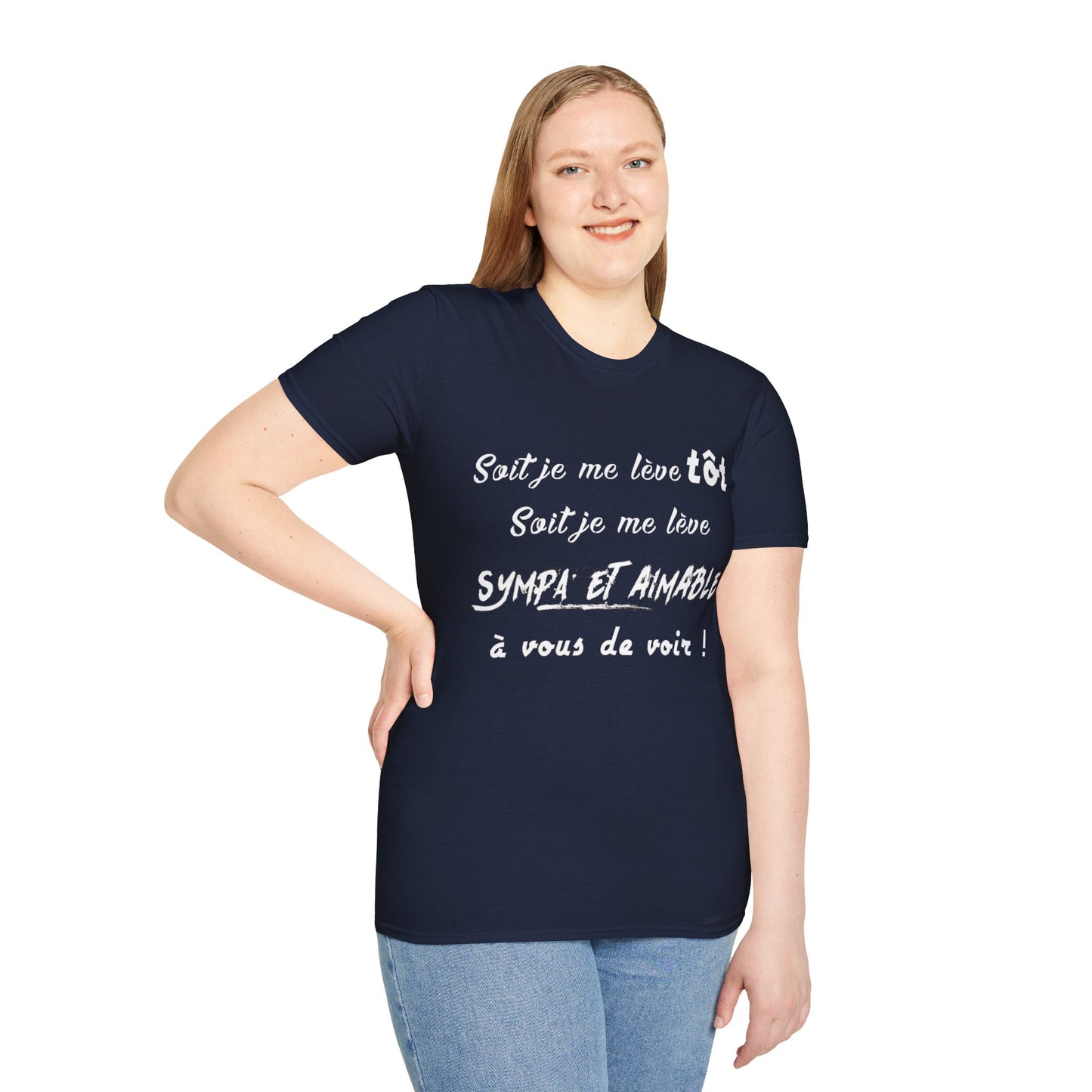 t-shirt "soit je me lève tôt"
