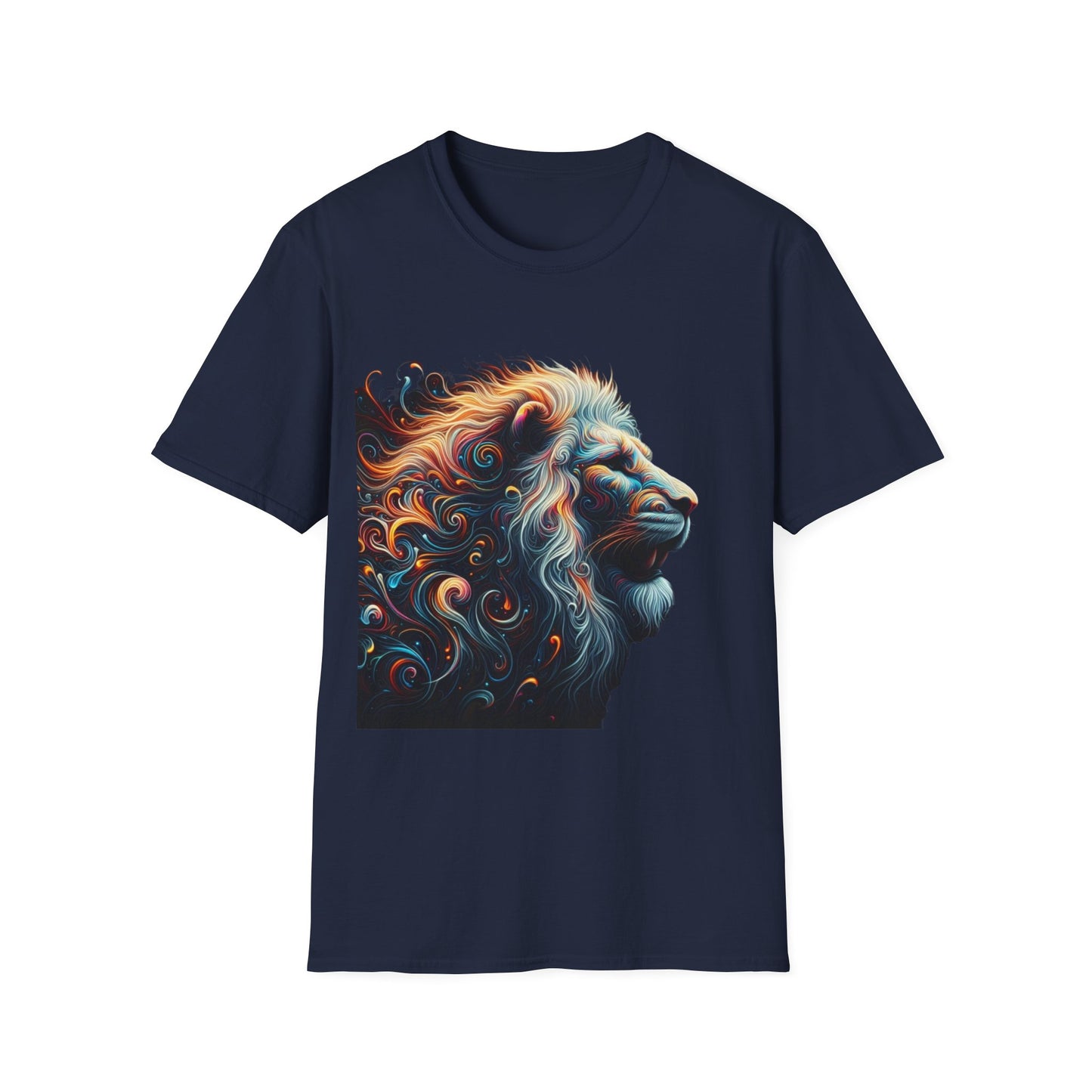 t-shirt lion artistique
