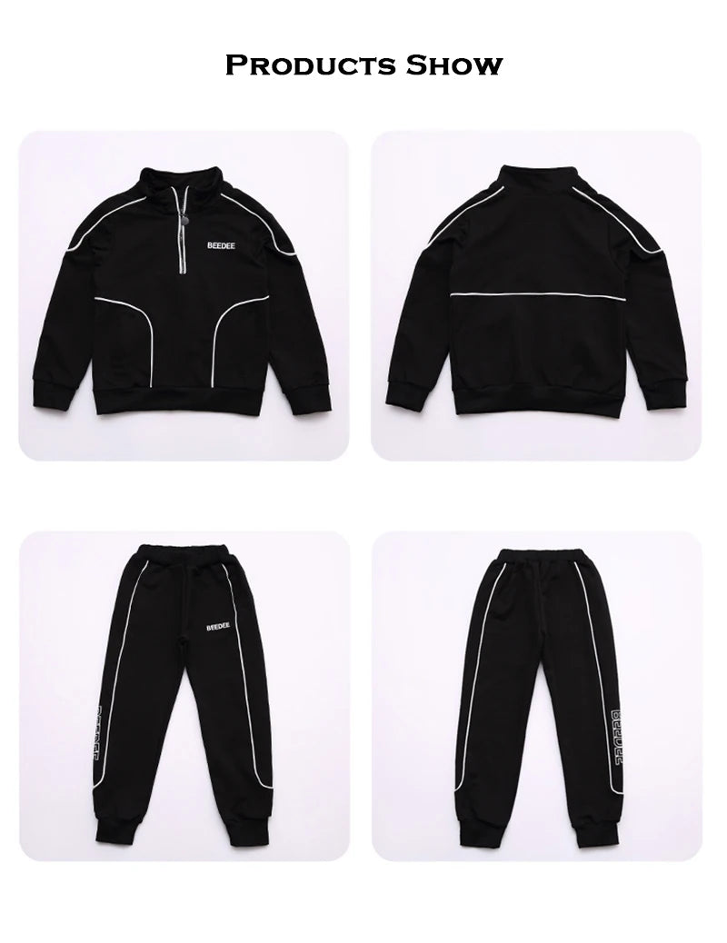 Ensemble de vêtements pour garçons et adolescents, 2 pièces, sweat-shirt et pantalon avec lettres, à la mode, survêtement pour enfants de 4-12 ans, printemps-automne
