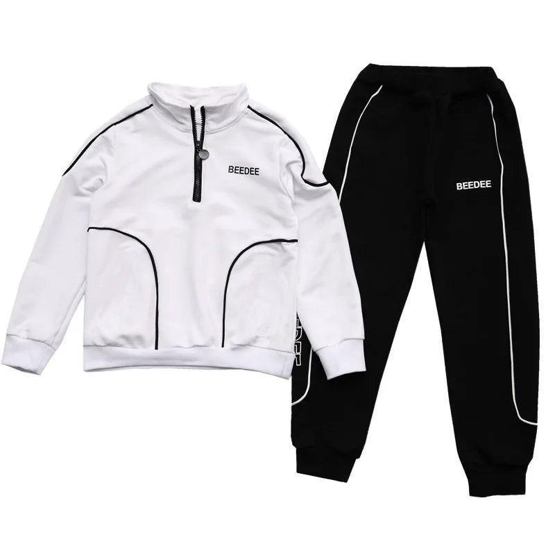 Ensemble de vêtements pour garçons et adolescents, 2 pièces, sweat-shirt et pantalon avec lettres, à la mode, survêtement pour enfants de 4-12 ans, printemps-automne