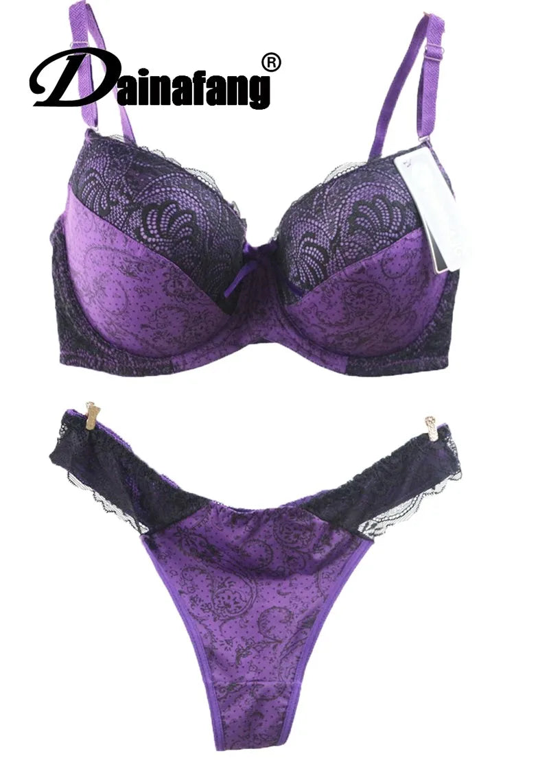 nouveau ensemble de soutiens-gorge pour femmes Sexy grande taille Lingerie féminine dentelle brodée