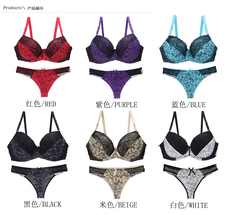 nouveau ensemble de soutiens-gorge pour femmes Sexy grande taille Lingerie féminine dentelle brodée