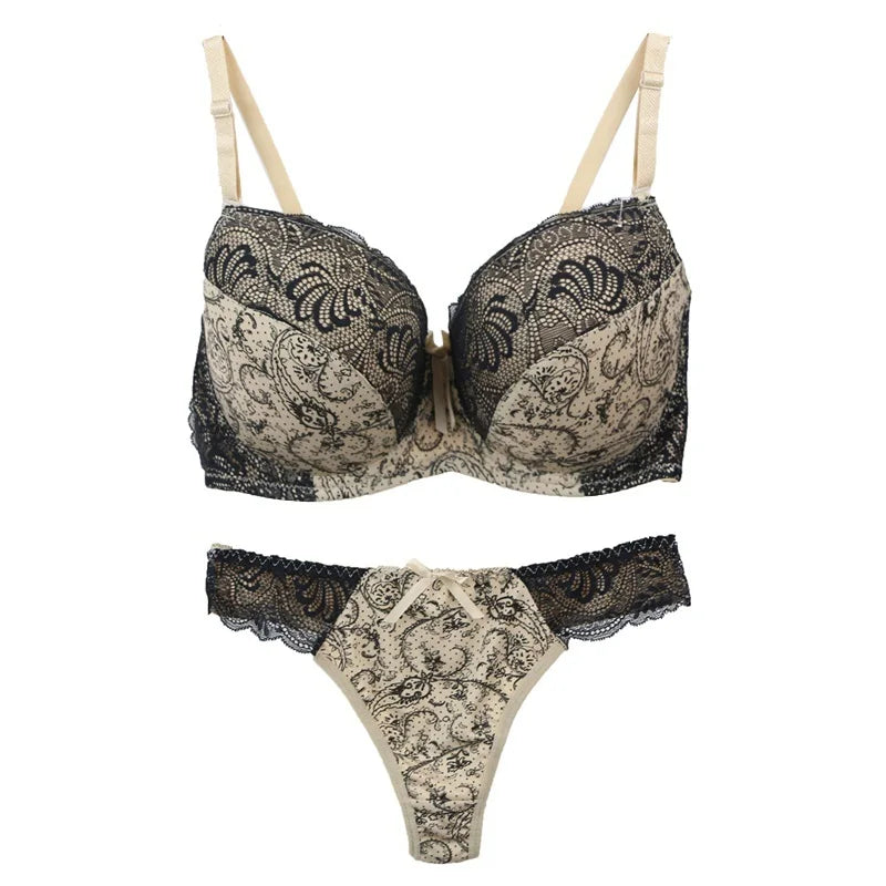 nouveau ensemble de soutiens-gorge pour femmes Sexy grande taille Lingerie féminine dentelle brodée