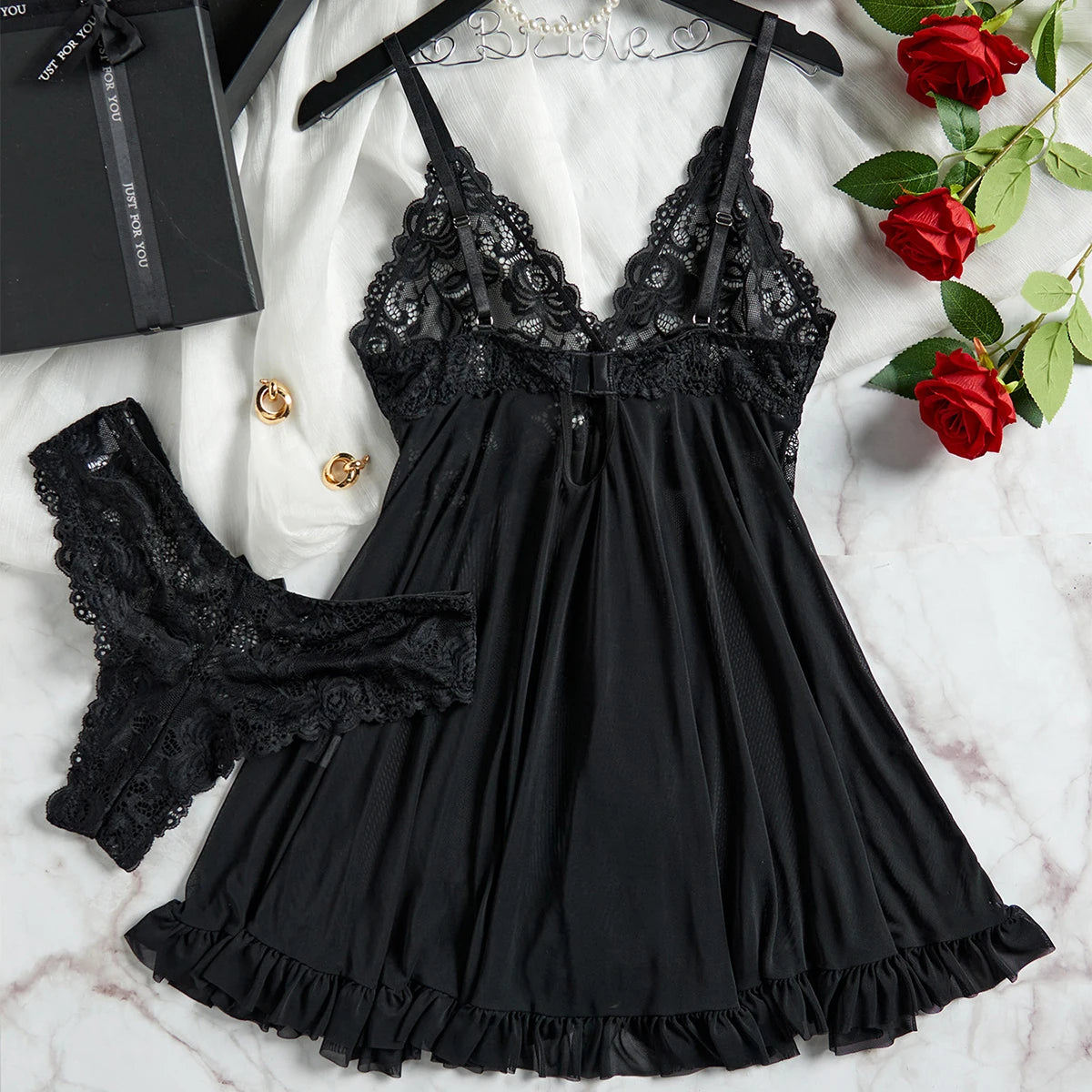 Transparent Rouge Sexy Lingerie Sous-Vêtements Pour Femmes