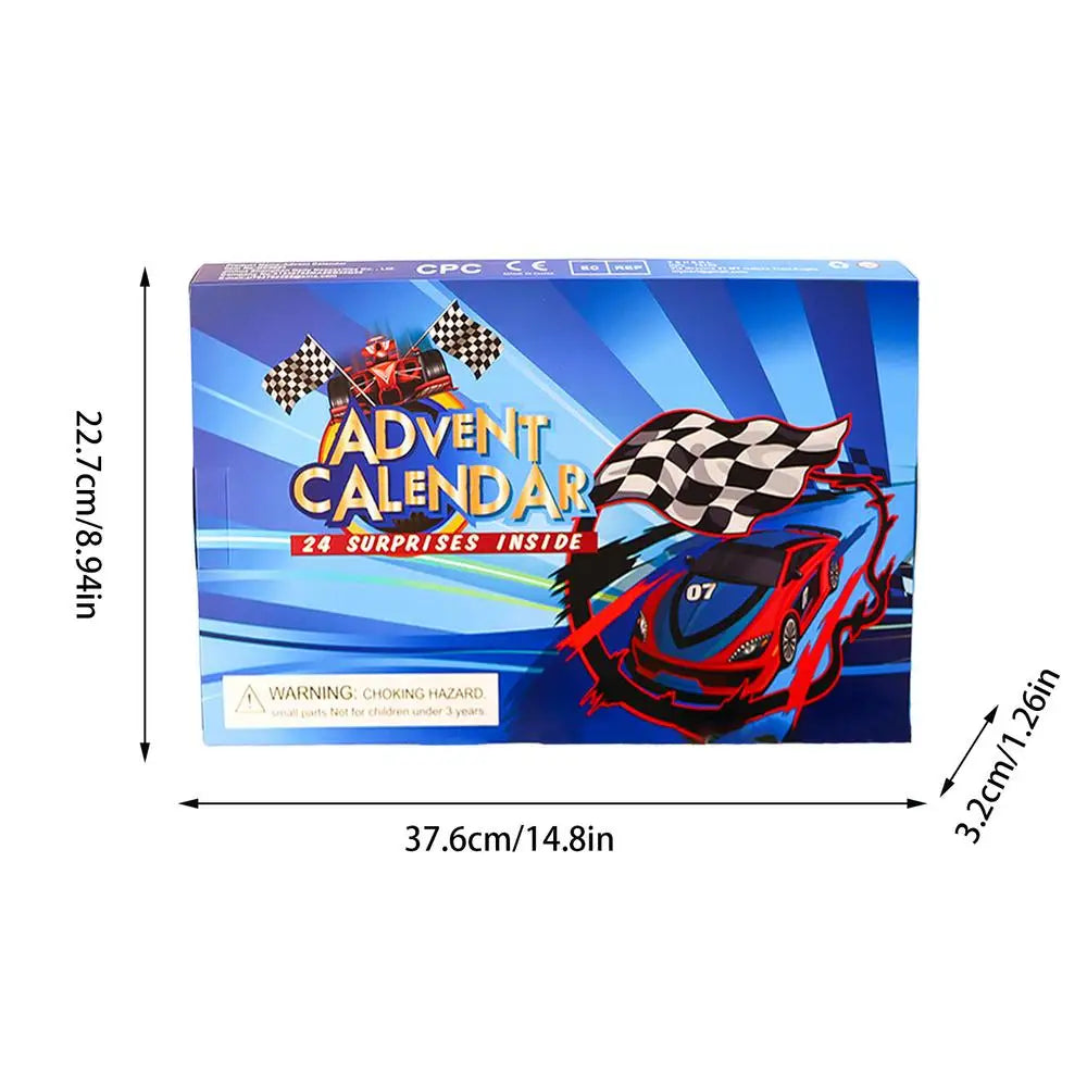 Boîte de calendrier de l'avent 24 jours, 24 pièces, Mini voiture , jouets, calendrier de compte à rebours de noël, cadeaux de noël pour garçons et filles