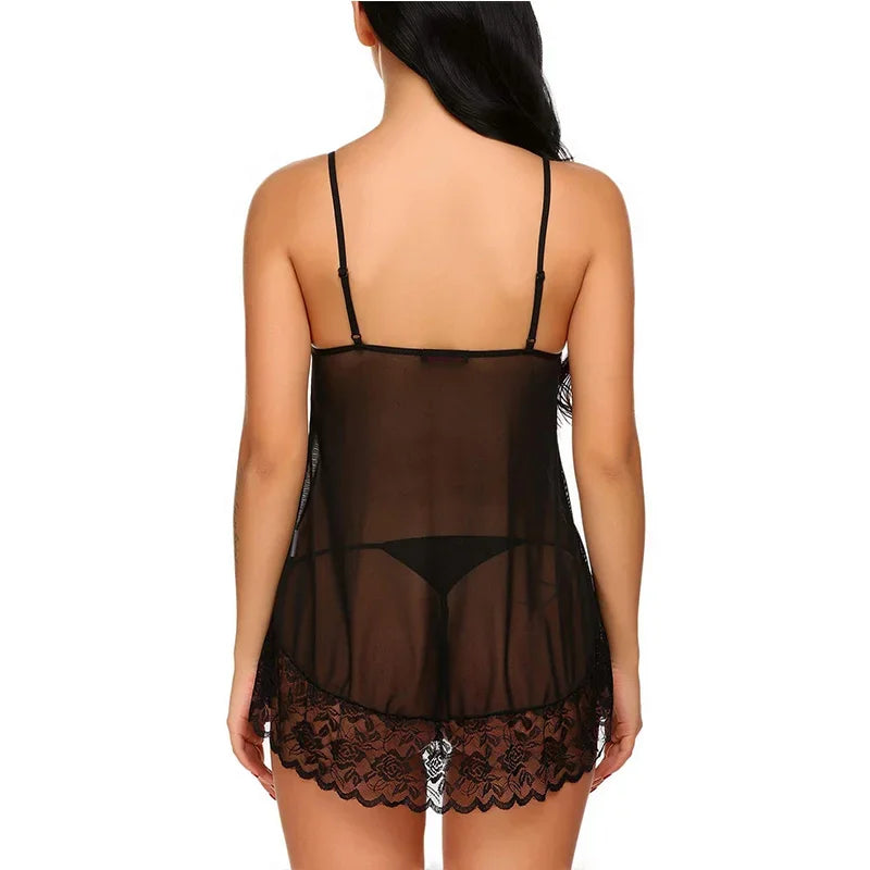 Vêtements de nuit femmes Lingerie Sexy dentelle bretelles chemise de nuit pyjamas nuisette robe de nuit chemise de nuit