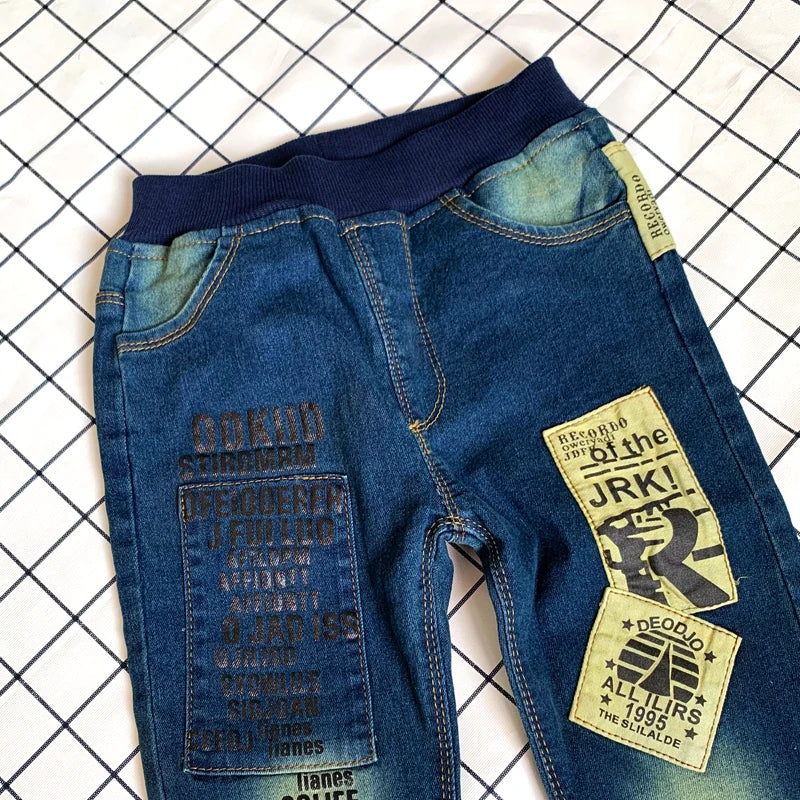 IENENS – pantalons en jean slim pour garçons, taille élastique, vêtements en Denim pour enfants de 4 à 13 ans, bas de sport