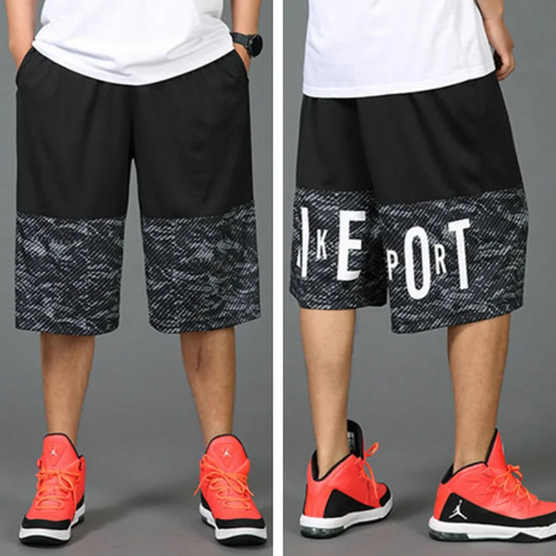 Baggy Shorts hommes Patchwork rayé lettre imprimer vêtements de sport surdimensionné Streetwear hommes sport entraînement pantalons de plage été