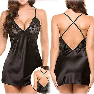 Vêtements de nuit femmes Lingerie Sexy dentelle bretelles chemise de nuit pyjamas nuisette robe de nuit chemise de nuit