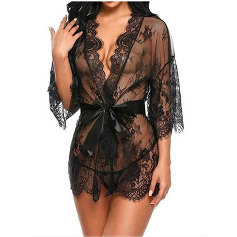 Vêtements de nuit femmes Lingerie Sexy dentelle bretelles chemise de nuit pyjamas nuisette robe de nuit chemise de nuit