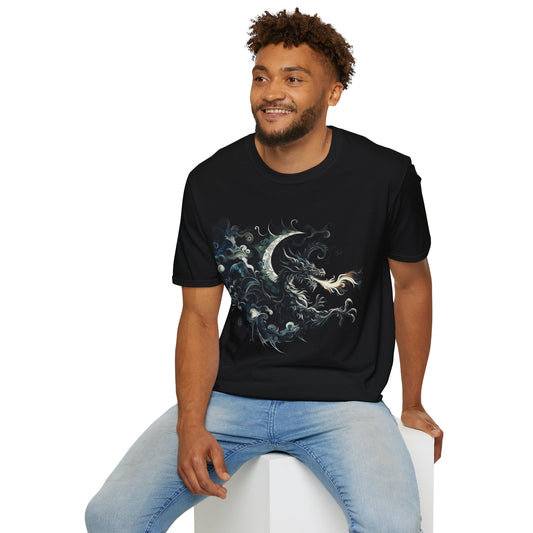 Schwarz-weißes Drachen-T-Shirt