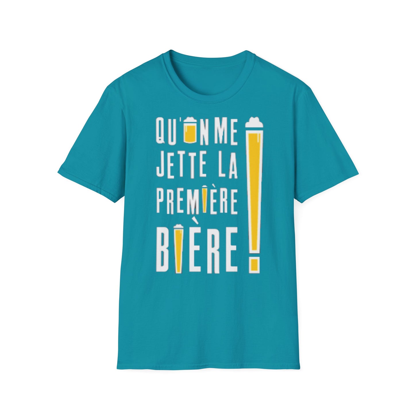 T-Shirt "qu'on me jette la première bière"