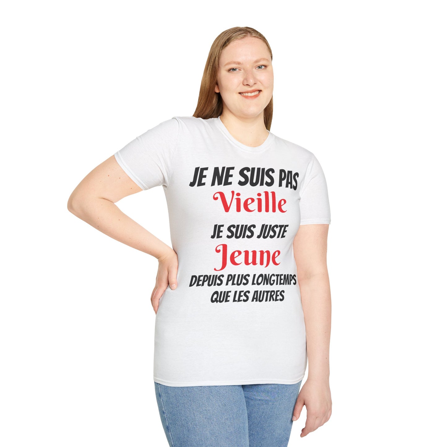 t-shirt "je ne suis pas vieille"