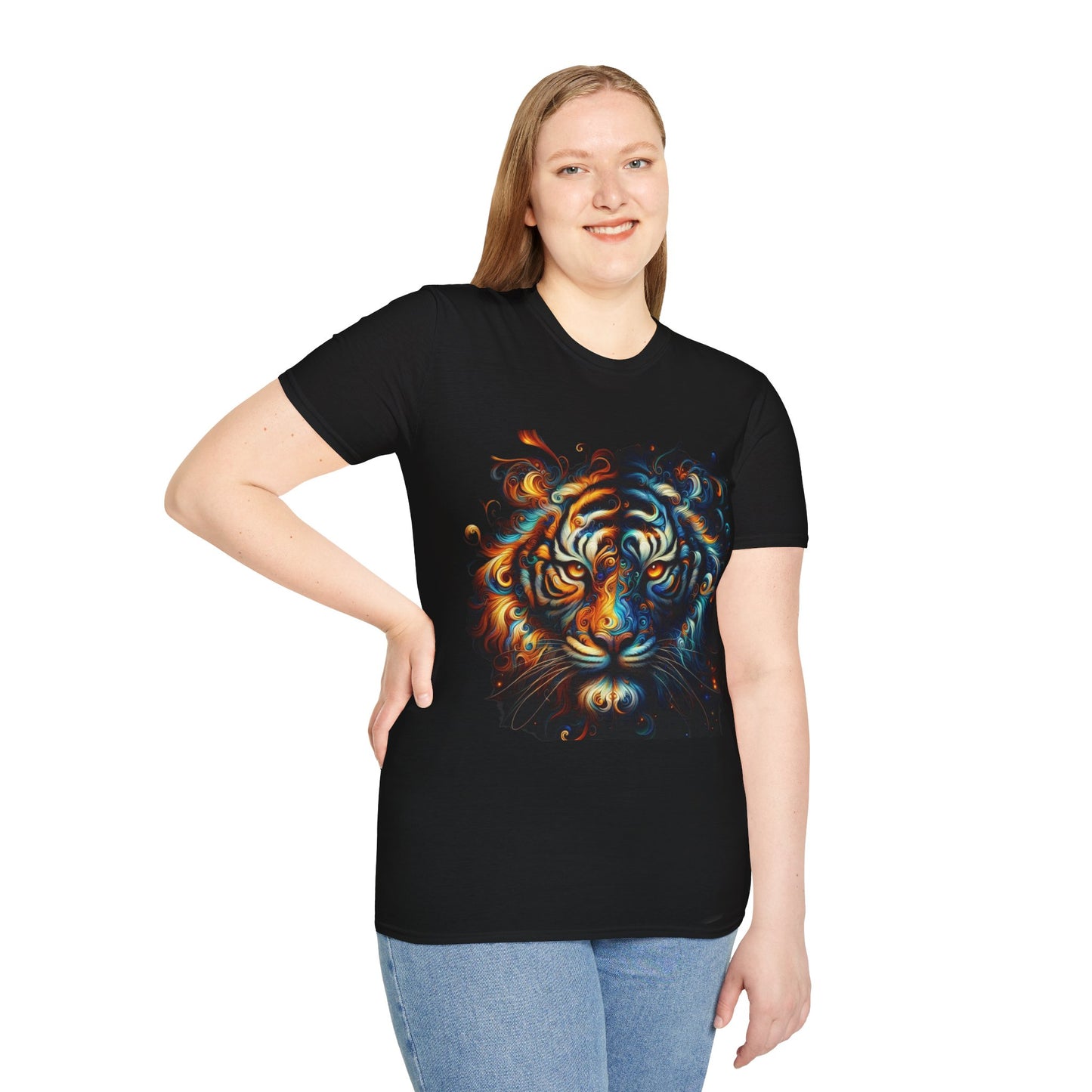 T-shirt tigre artistique