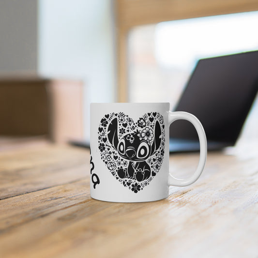 Ohana Floral Ceramic Mug - Perfect Gift for Family & Friends