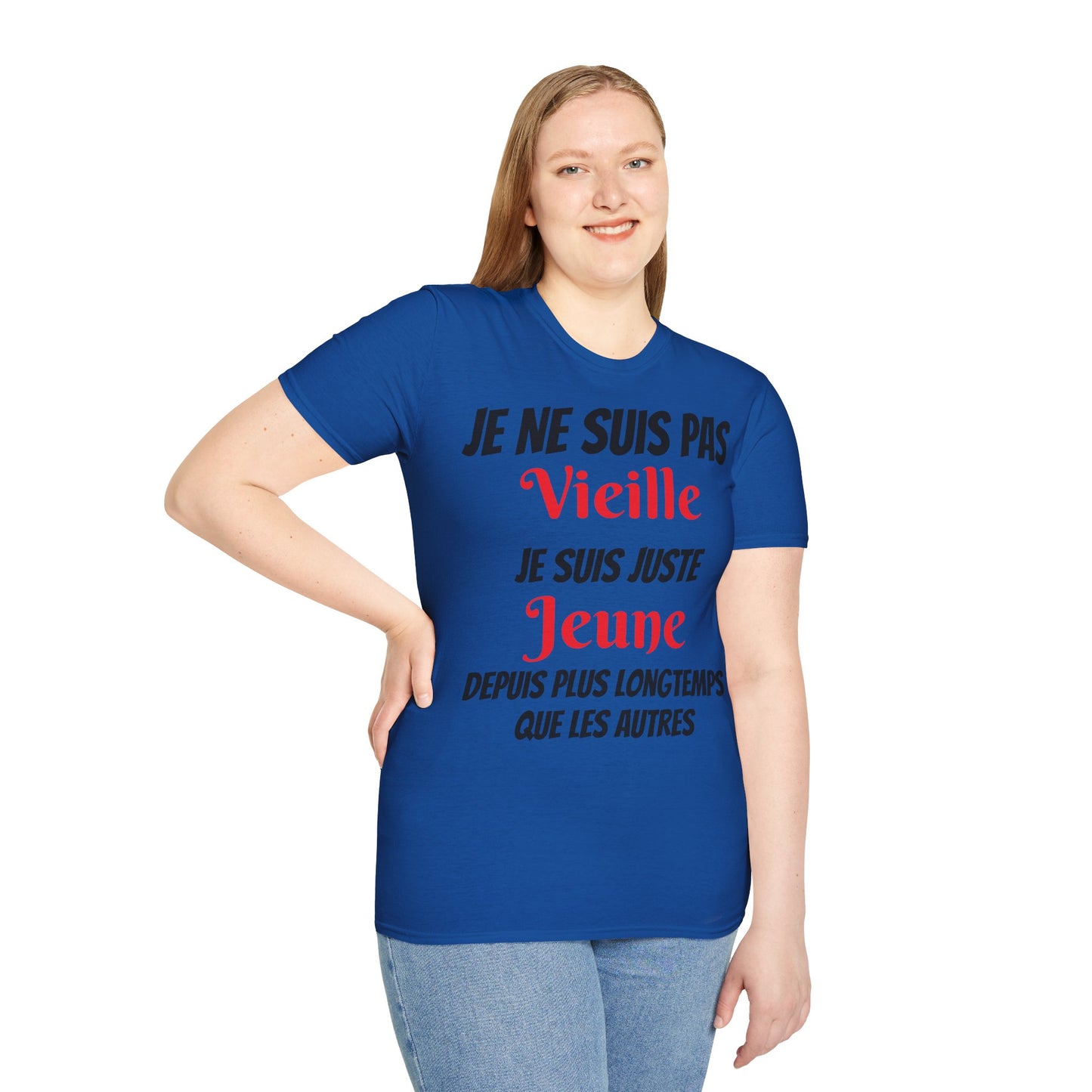 t-shirt "je ne suis pas vieille"