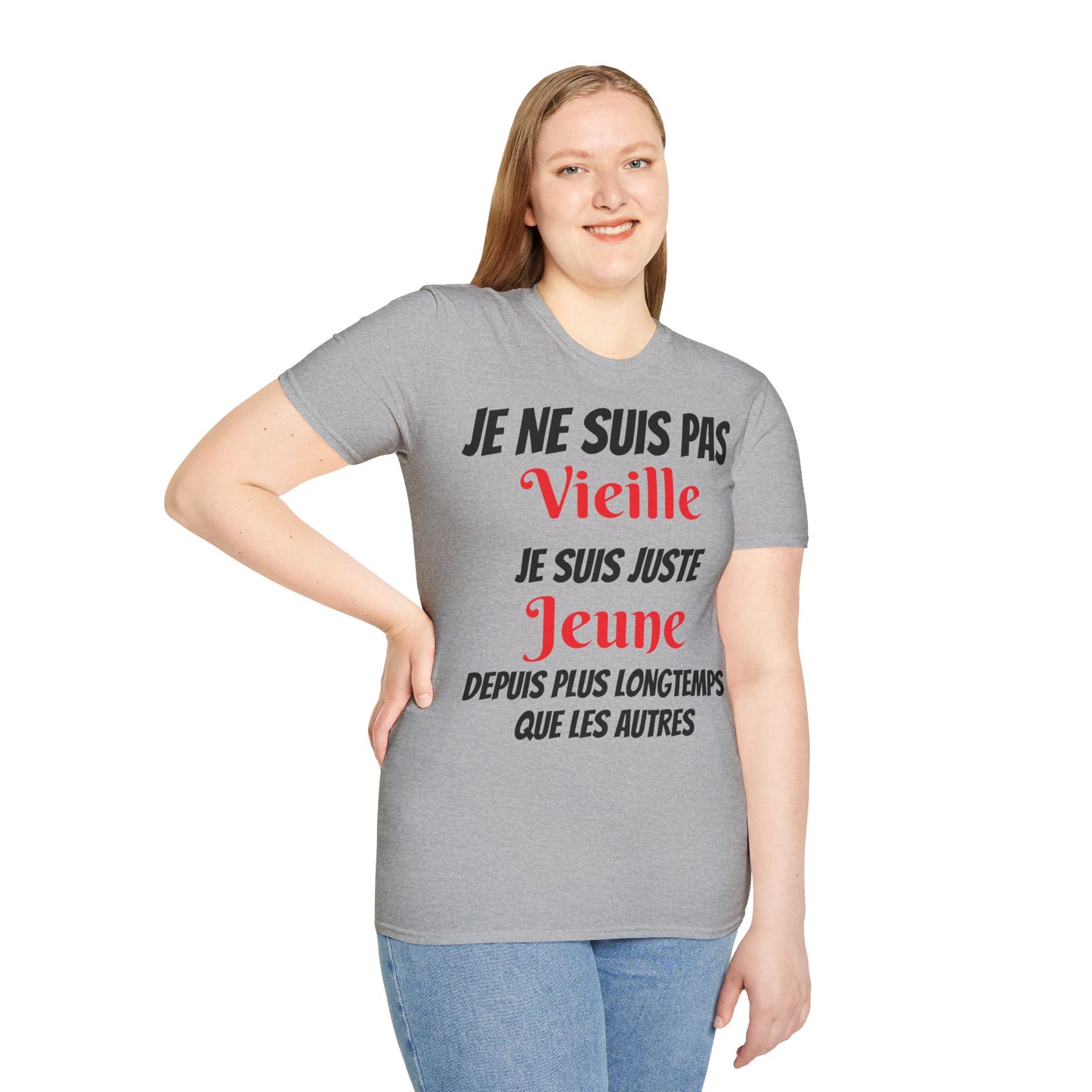 t-shirt "je ne suis pas vieille"