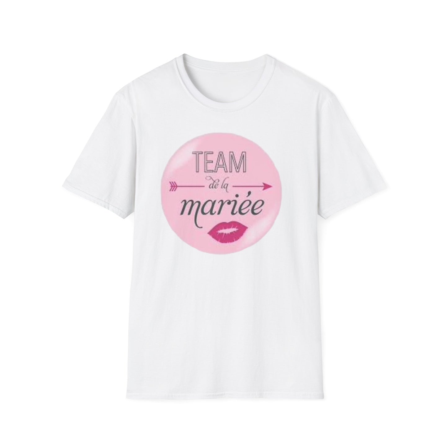 t-shirt "team de la mariée rond rose