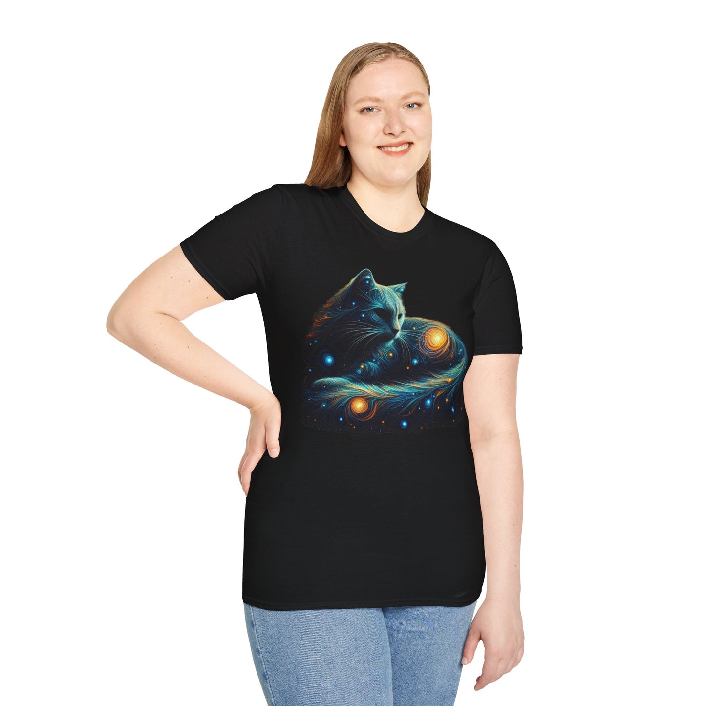 T-shirt chat galaxie