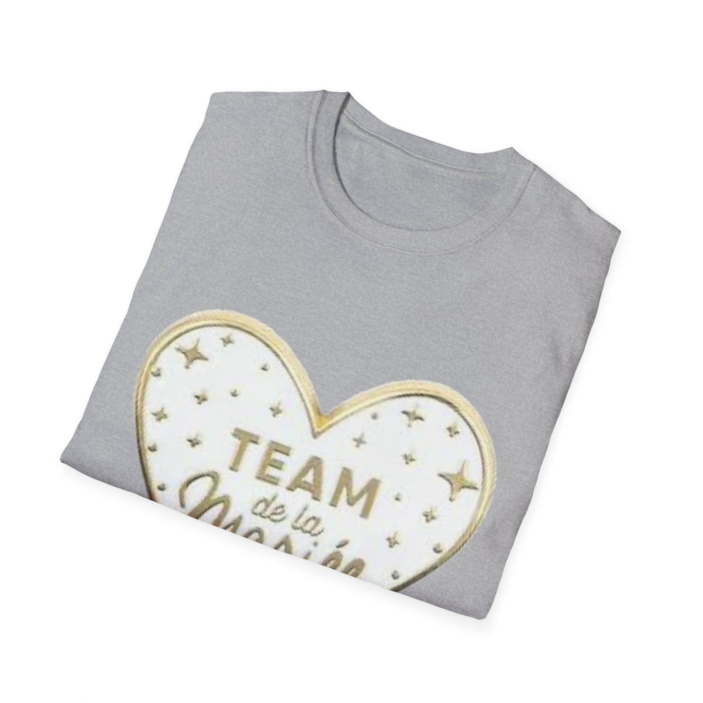 t-shirt "team de la mariée coeur blanc"