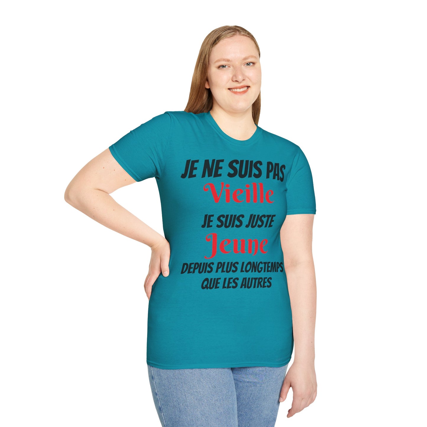 t-shirt "je ne suis pas vieille"