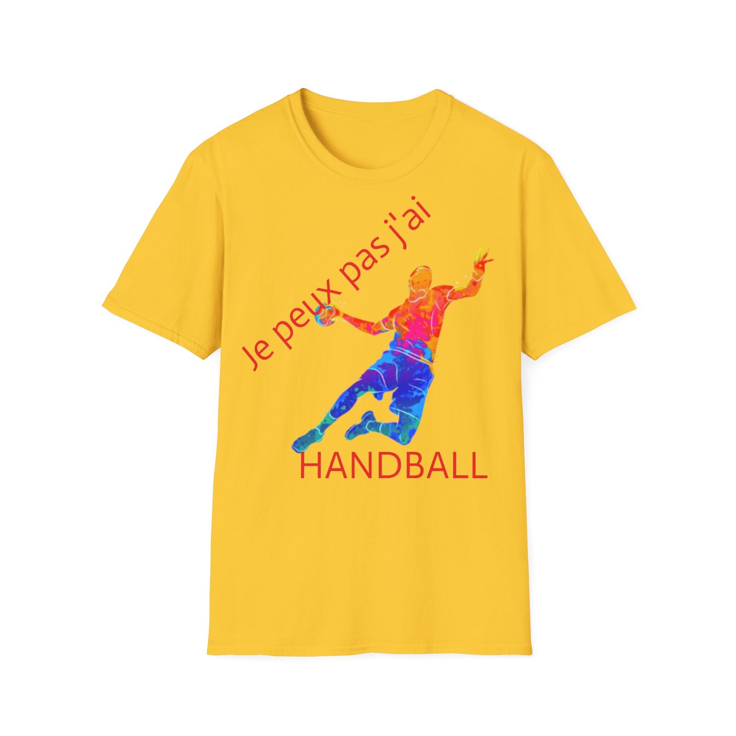 t-shirt "je peux pas j'ai handball"