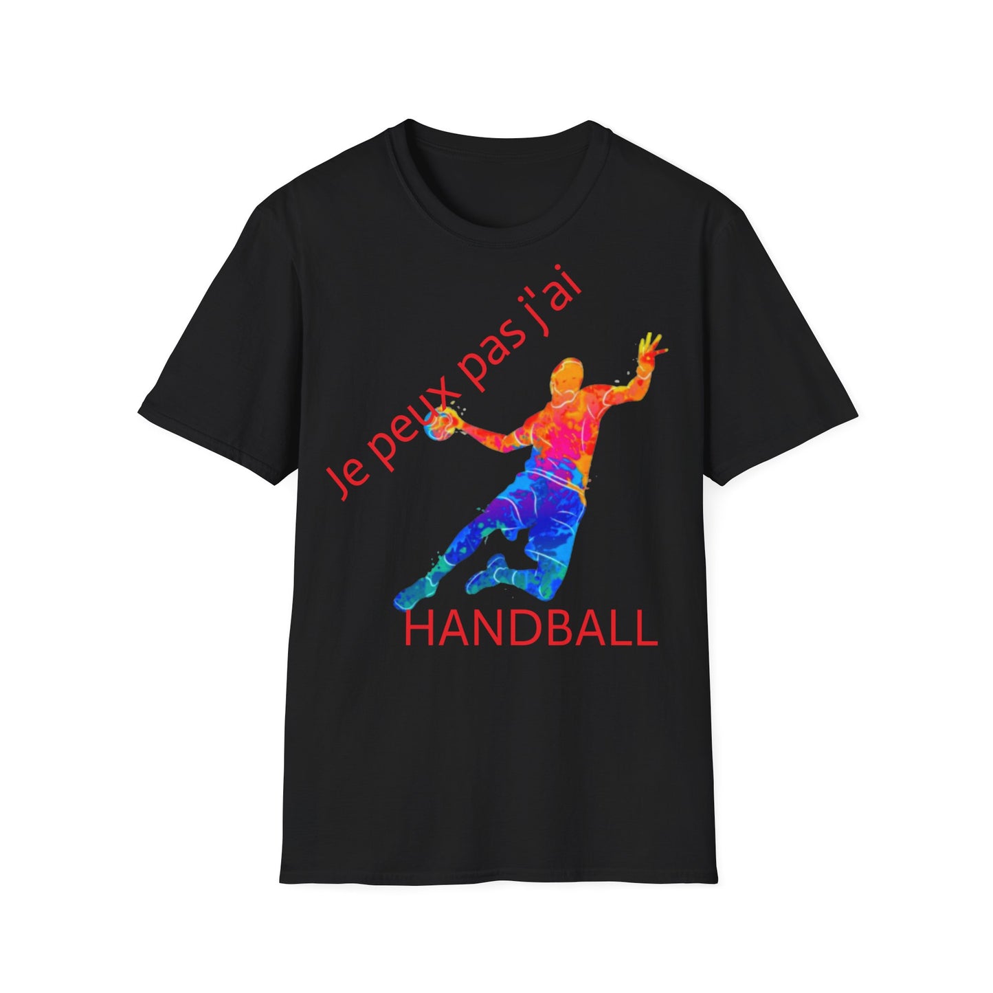 t-shirt "je peux pas j'ai handball"