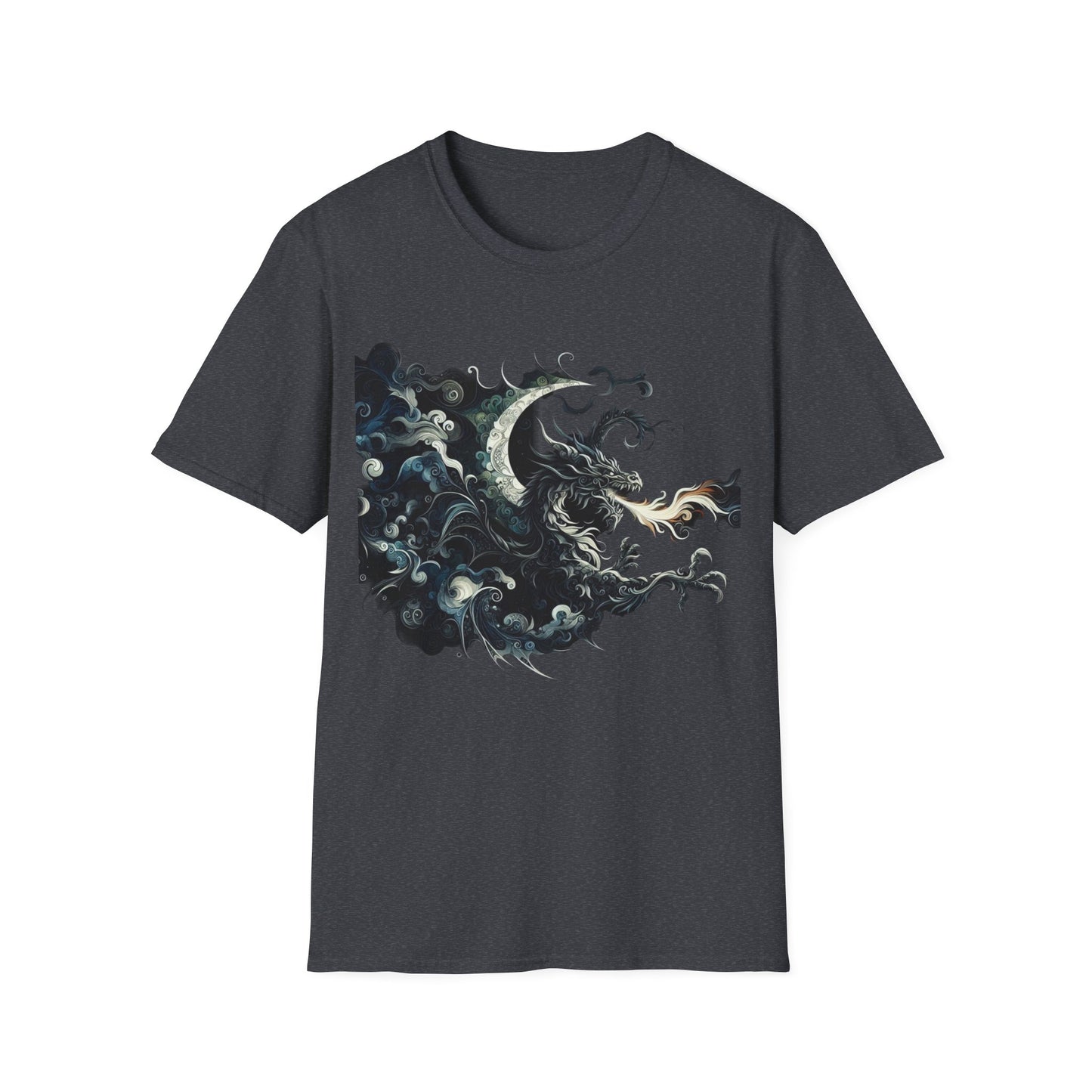 Schwarz-weißes Drachen-T-Shirt