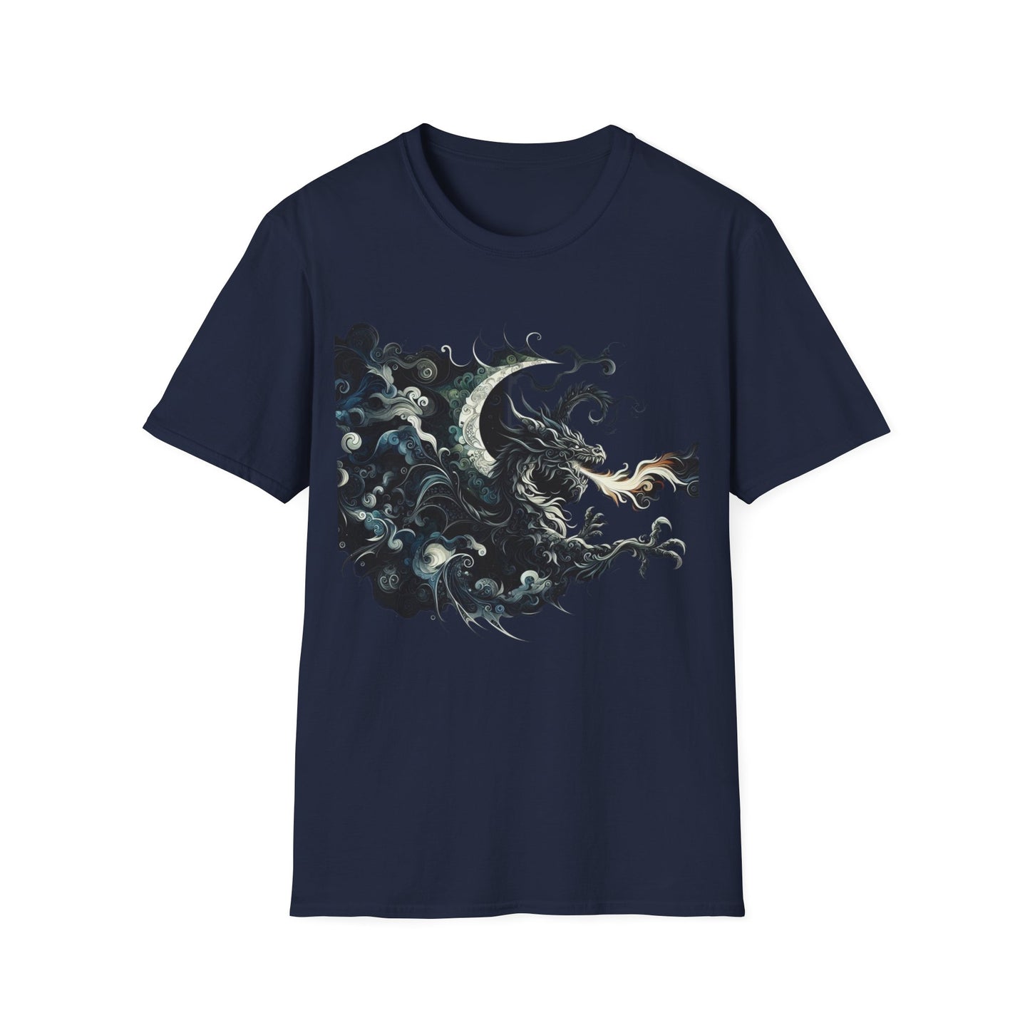 Schwarz-weißes Drachen-T-Shirt