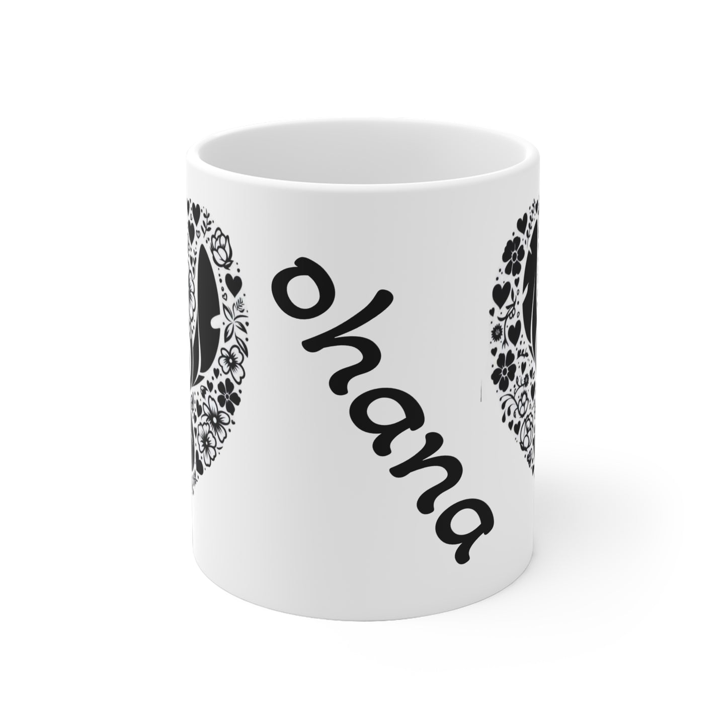 Ohana Floral Ceramic Mug - Perfect Gift for Family & Friends
