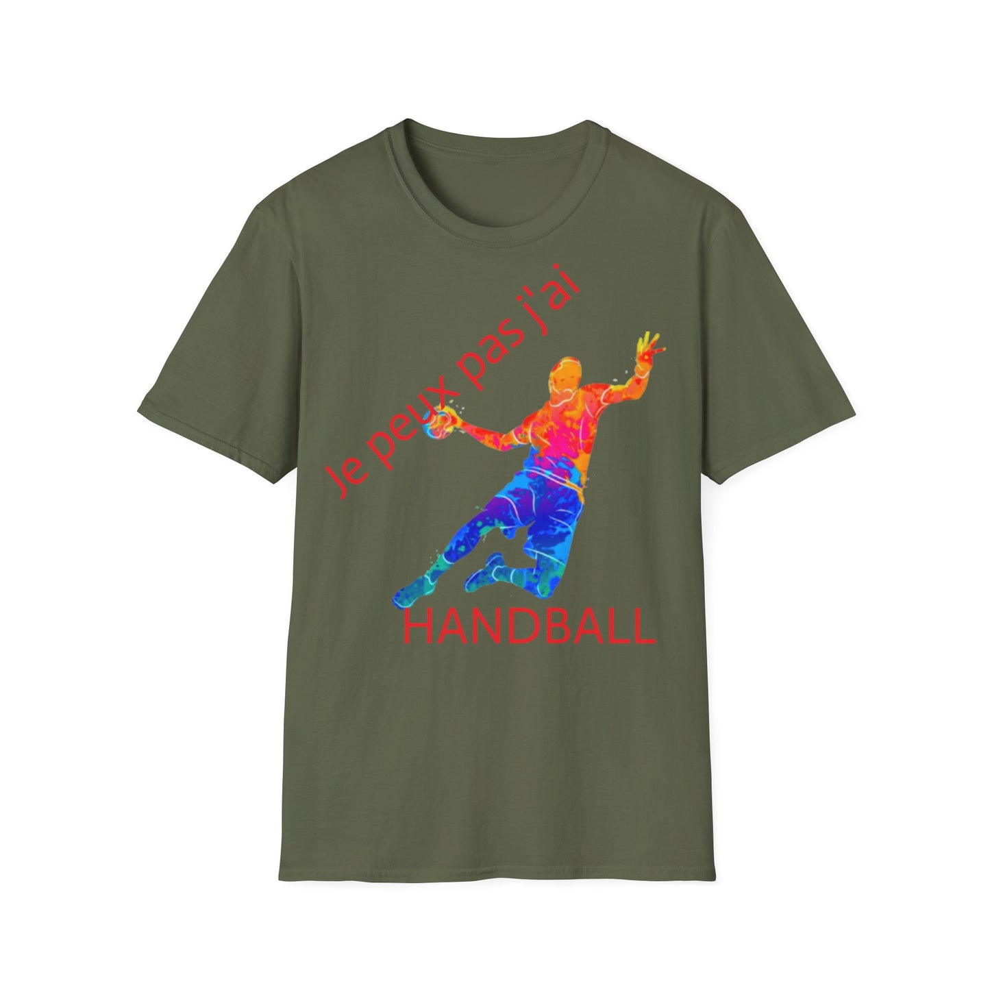 t-shirt "je peux pas j'ai handball"