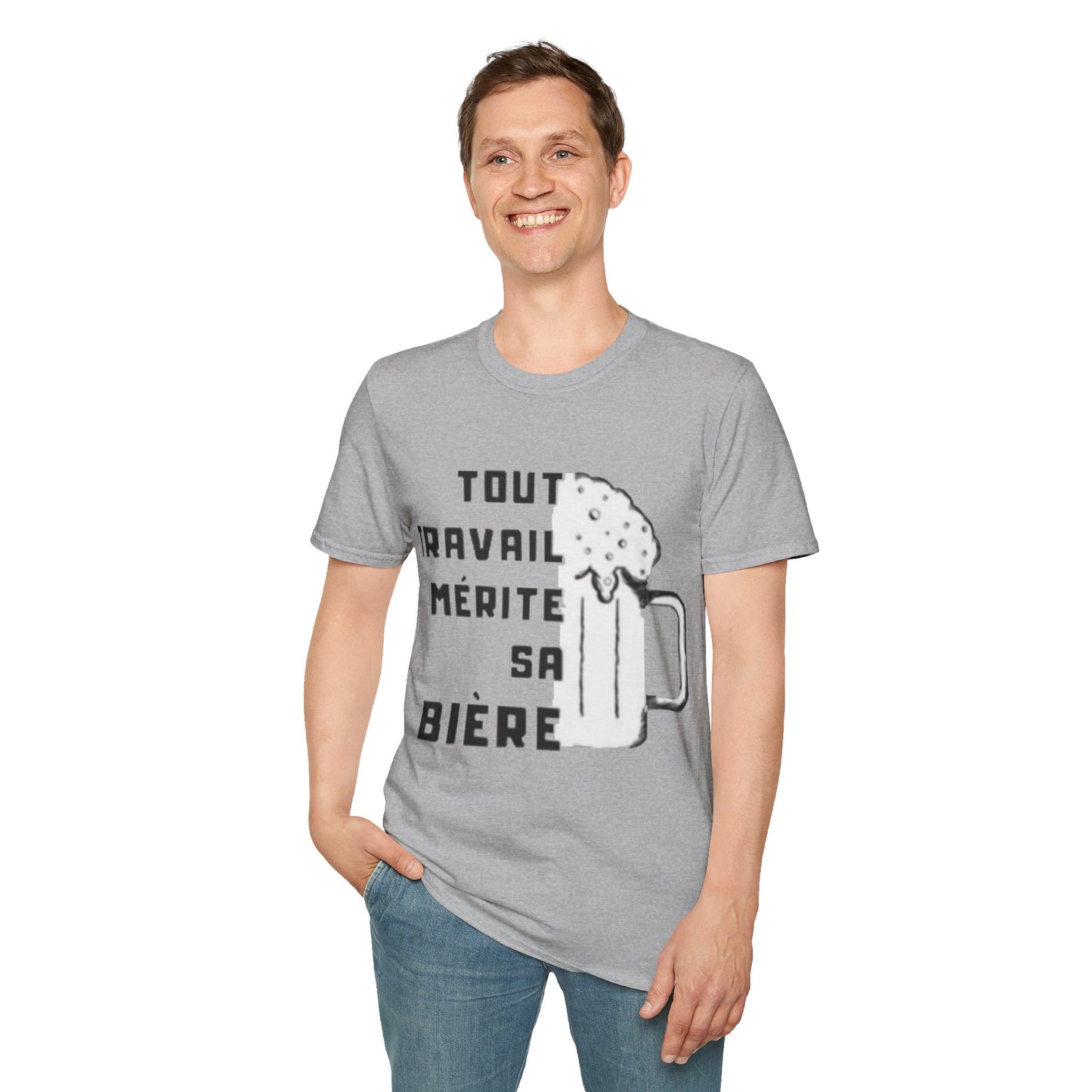 T-Shirt "tout travail mérite sa bière"