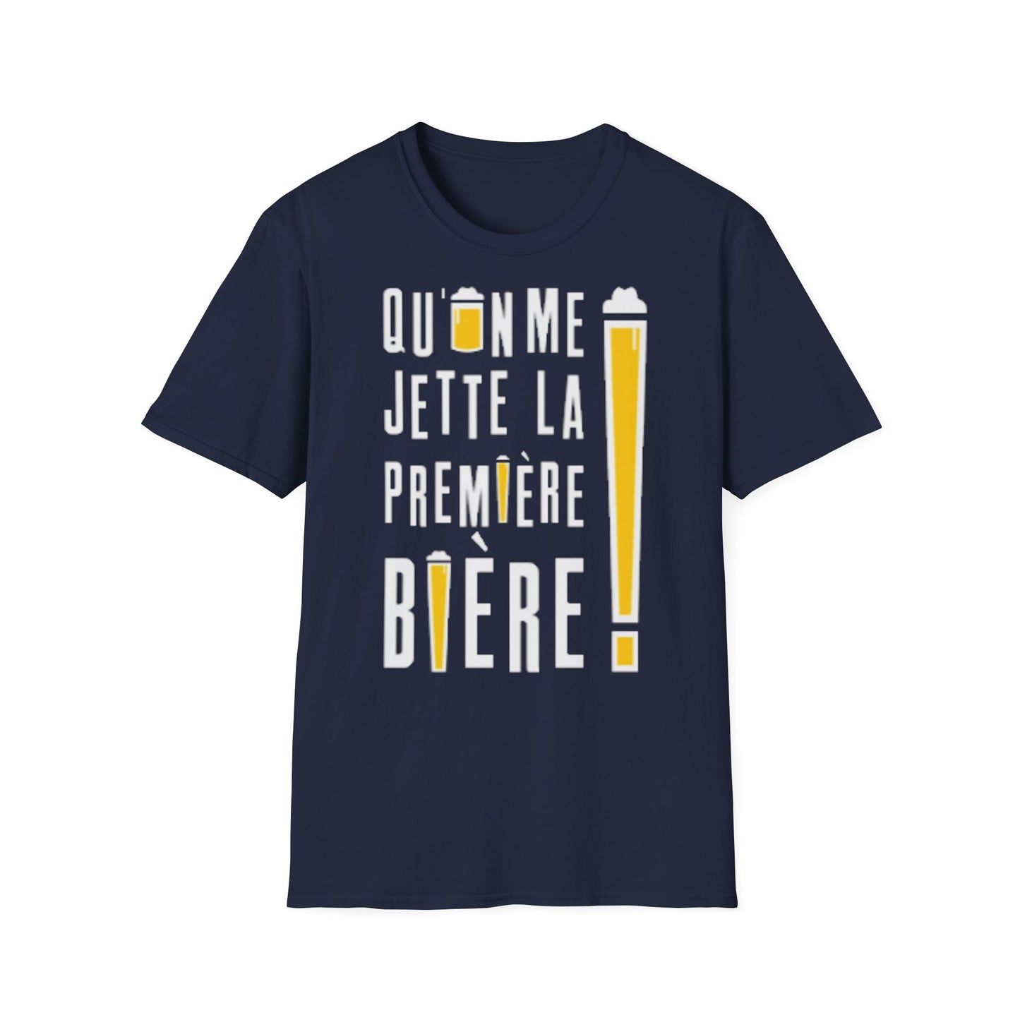 T-Shirt "qu'on me jette la première bière"