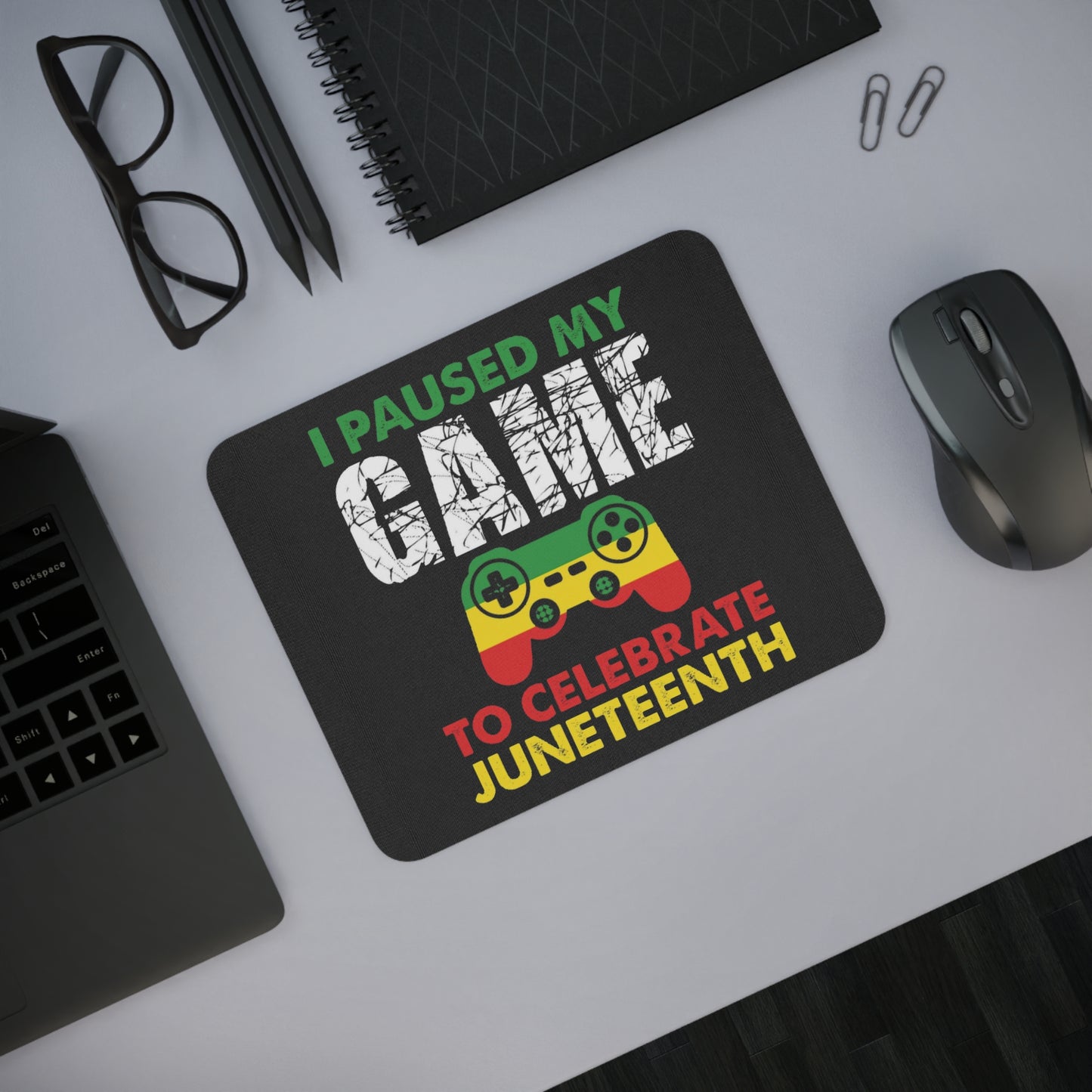 tapis de souris "i paused my game"