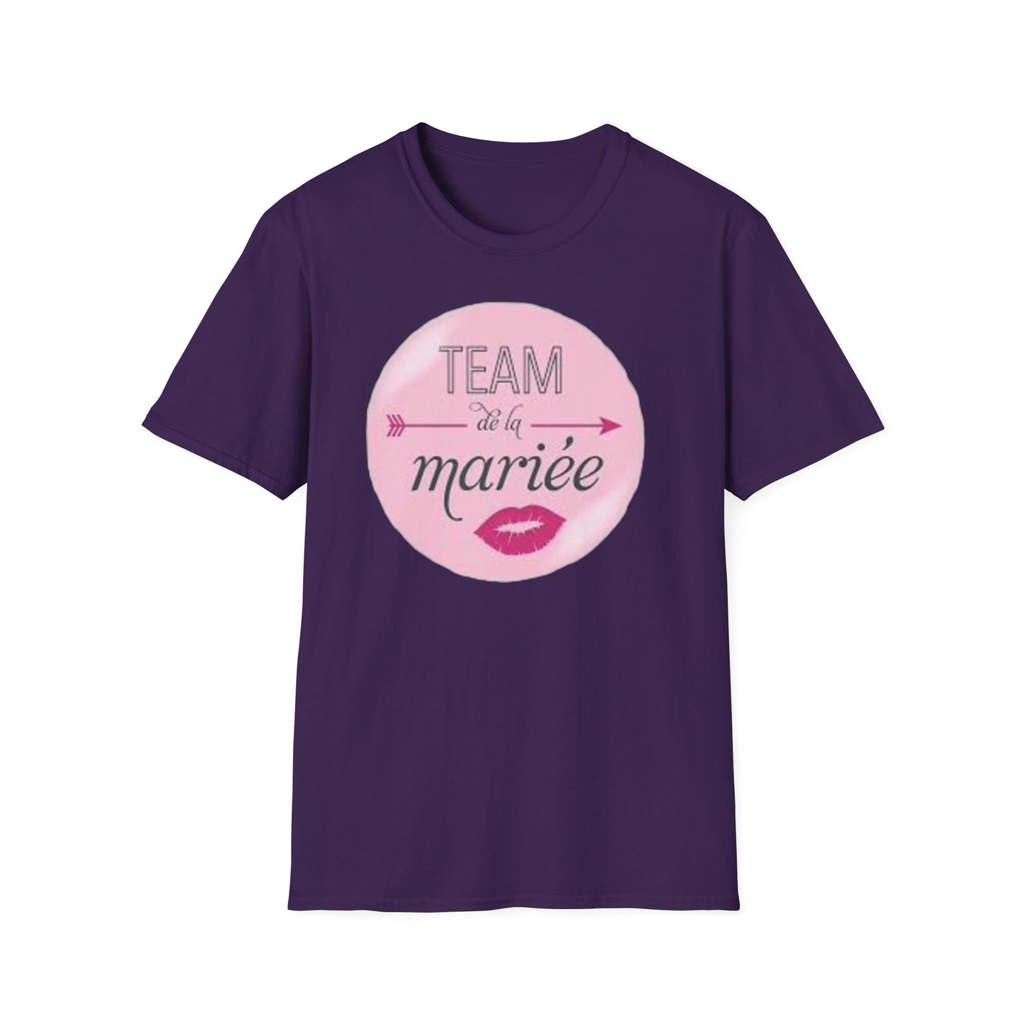 t-shirt "team de la mariée rond rose