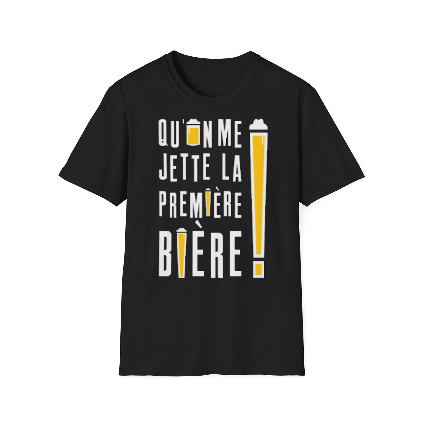 T-Shirt "qu'on me jette la première bière"