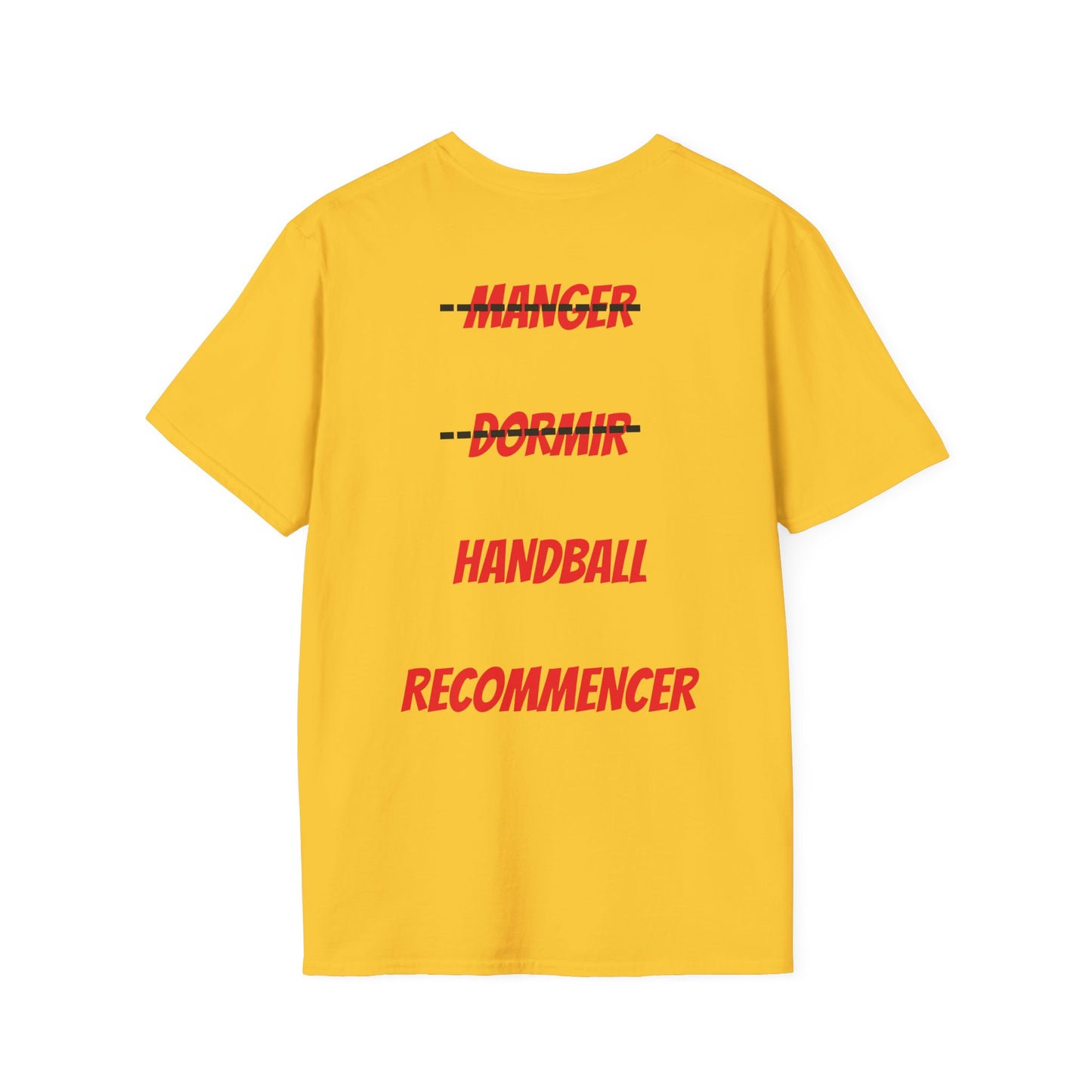 t-shirt "je peux pas j'ai handball"