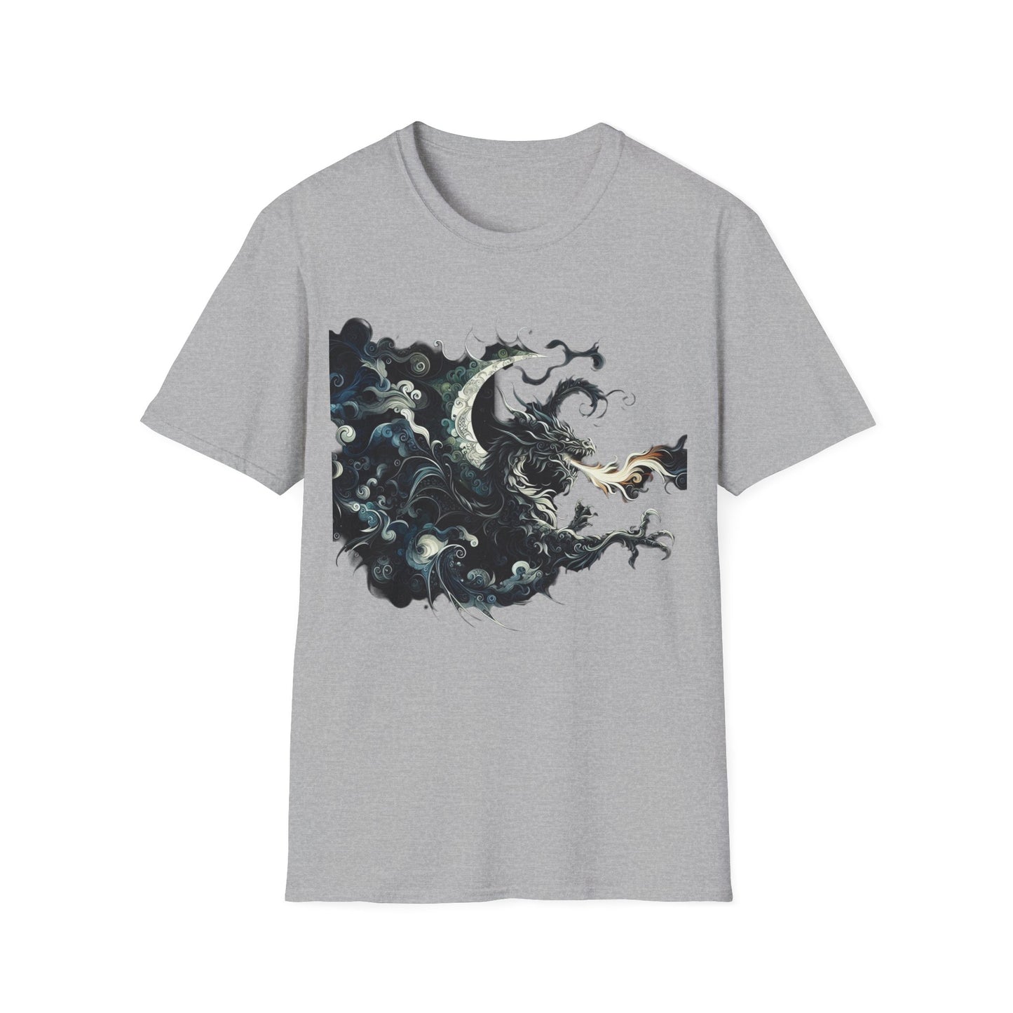 Schwarz-weißes Drachen-T-Shirt